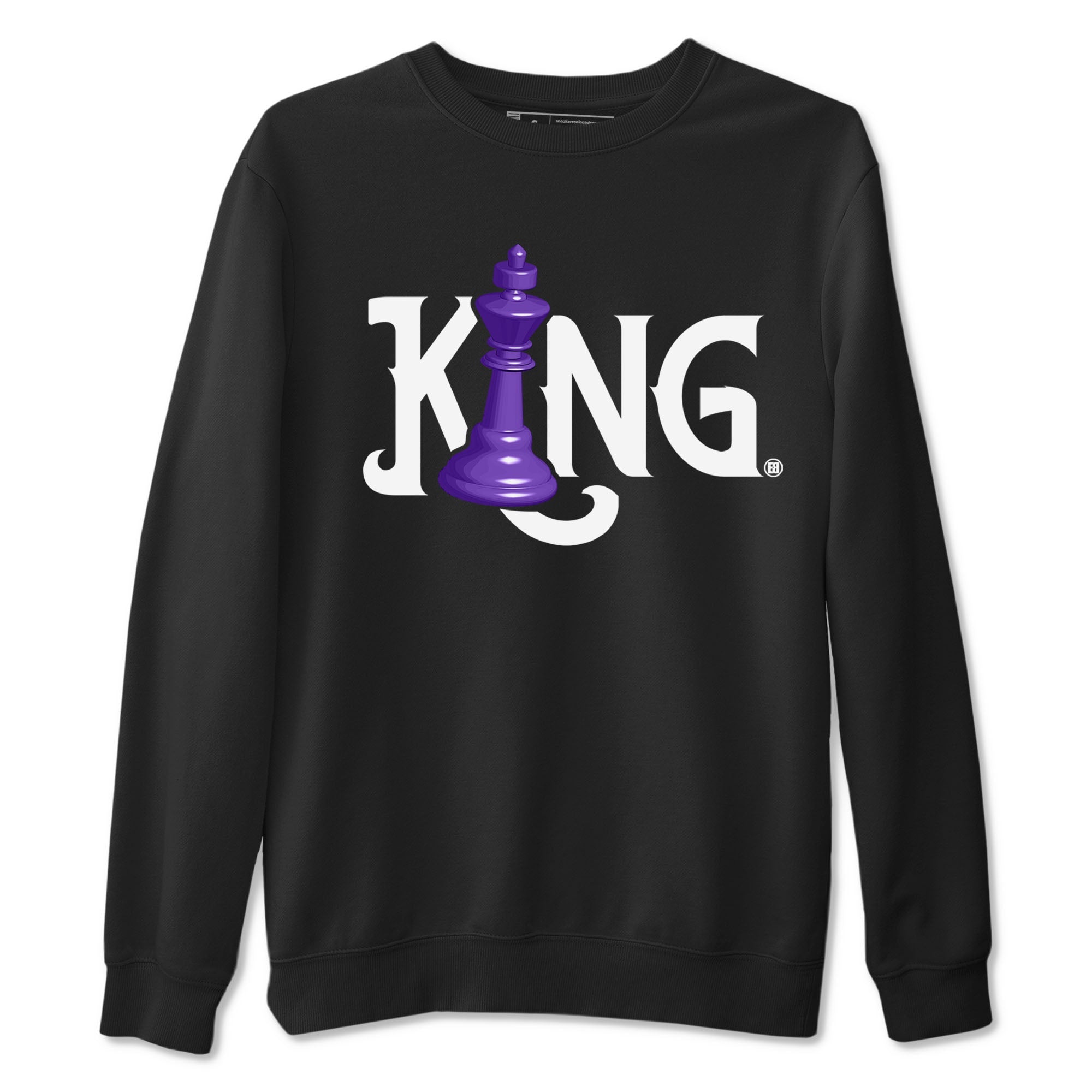 Nike SB Dunk Low Court Purple Shirt To Match Jordans Chess King Streetwear Fashion Dunk Low Court Purple Drip Gear Zone unisex crew neck t-shirt Black 2 crew neck shirt