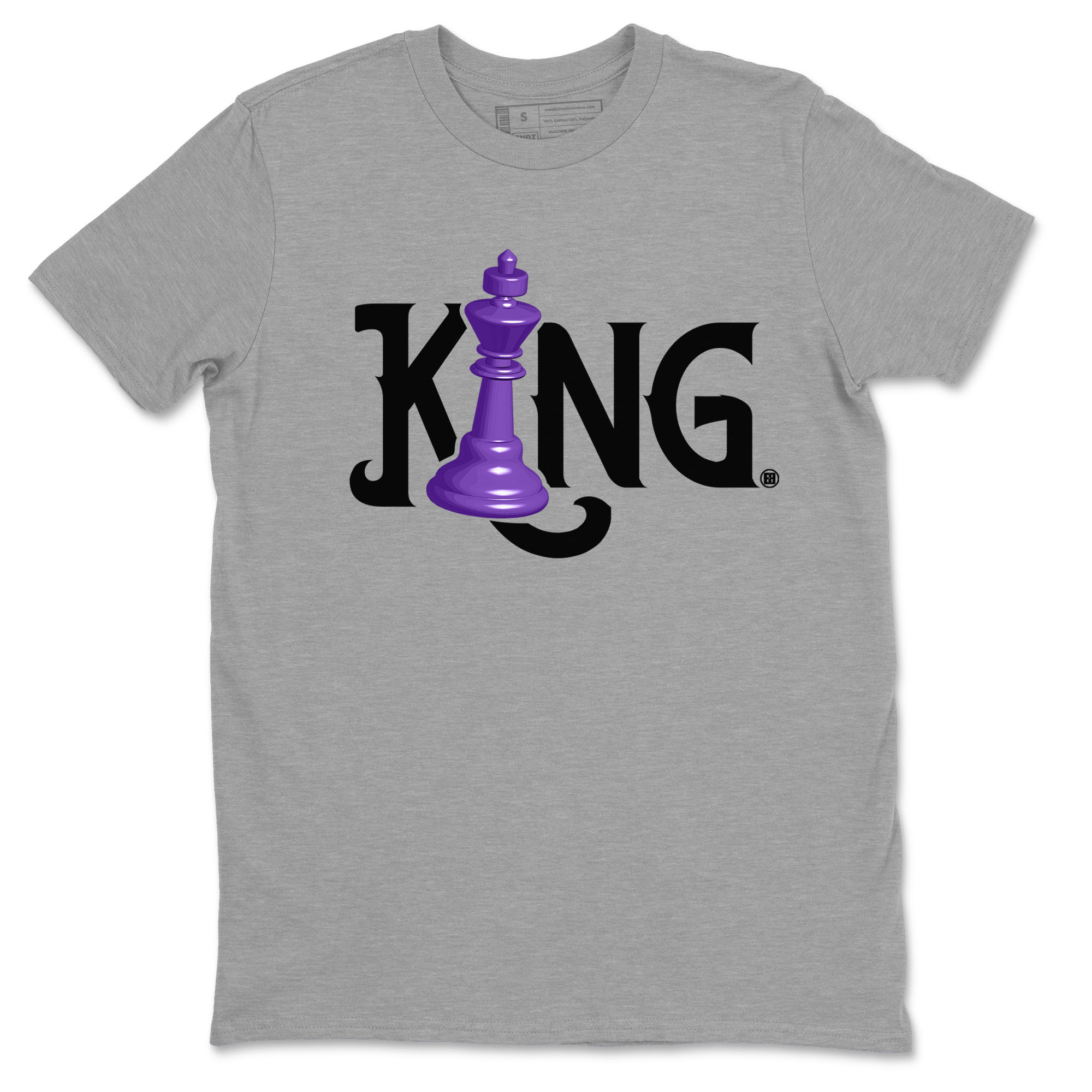 Nike SB Dunk Low Court Purple Shirt To Match Jordans Chess King Streetwear Fashion Dunk Low Court Purple Drip Gear Zone unisex crew neck t-shirt Heather Grey 2 crew neck shirt