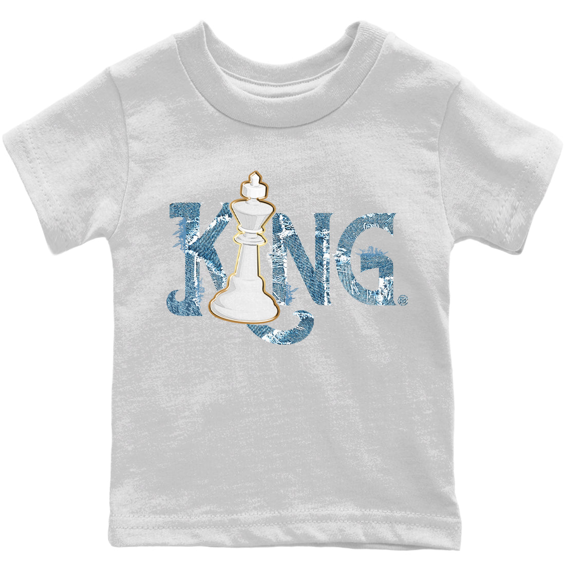 Jordan 1 Denim Sneaker Matching T-Shirt Chess King Sneaker Tees Jordan 1 Denim Sneaker Release Tees Kids Shirts