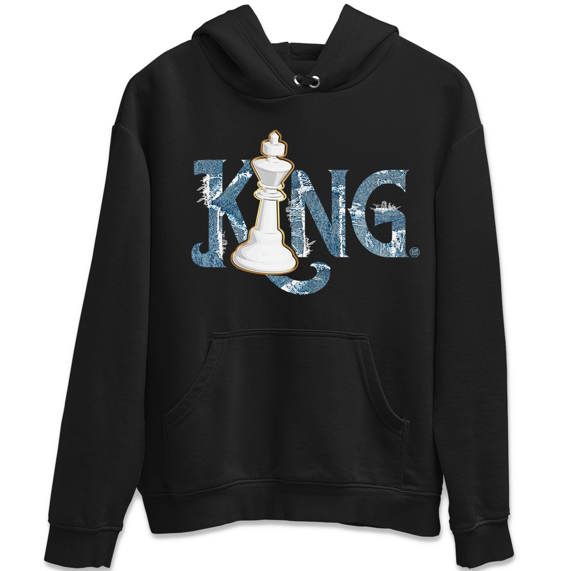 Jordan 1 Denim Sneaker Matching T-Shirt Chess King Sneaker Tees Jordan 1 Denim Sneaker Release Tees Crew Neck Tees