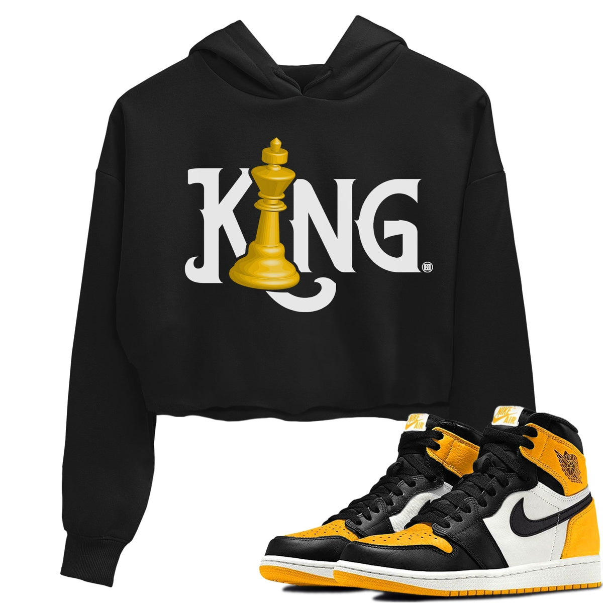 Jordan 1 Taxi Sneaker Matching T-Shirt Chess King Sneaker Tees Jordan 1 Taxi Sneaker Release Tees Women's Shirts