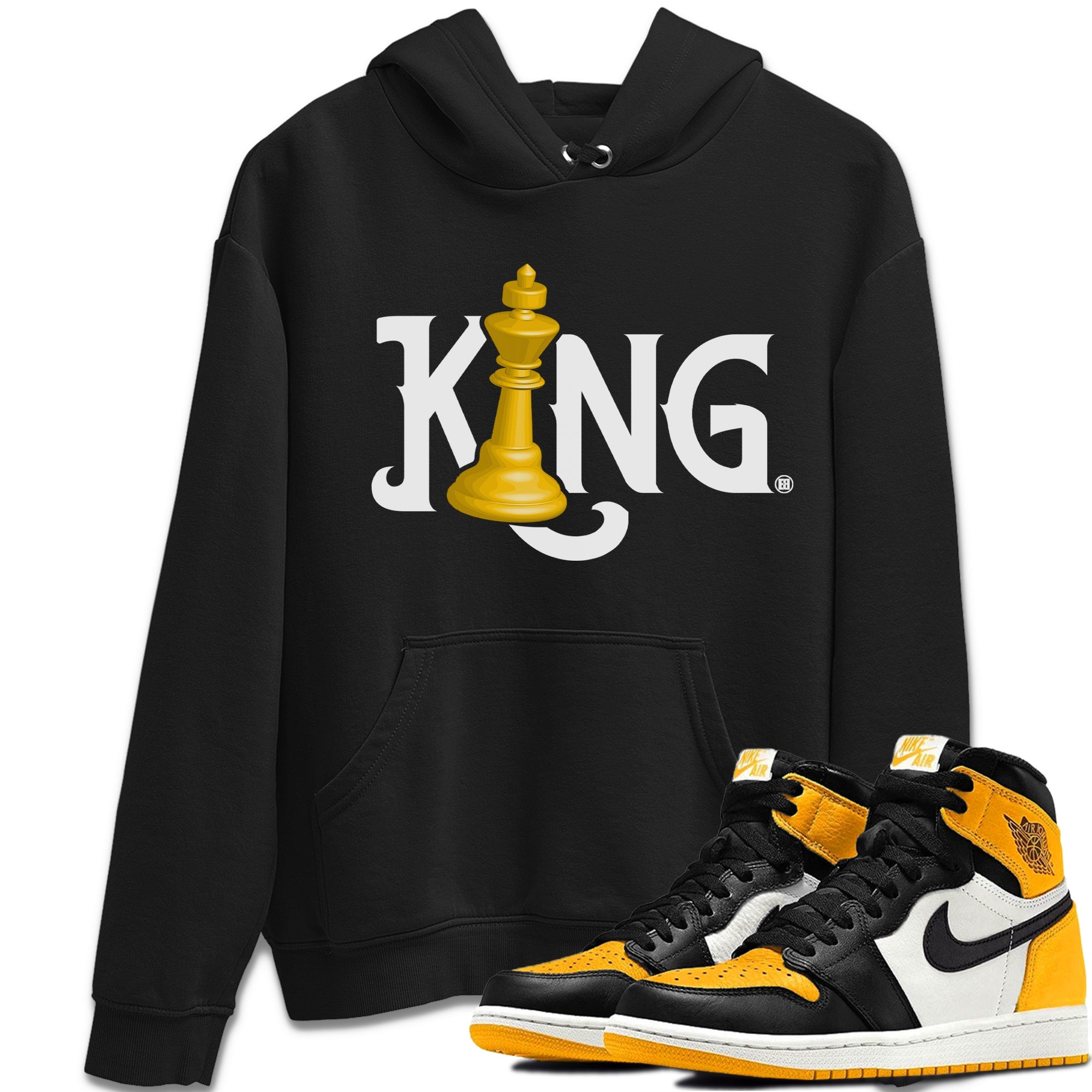 Jordan 1 Taxi Sneaker Matching T-Shirt Chess King Sneaker Tees Jordan 1 Taxi Sneaker Release Tees Crew Neck Tees
