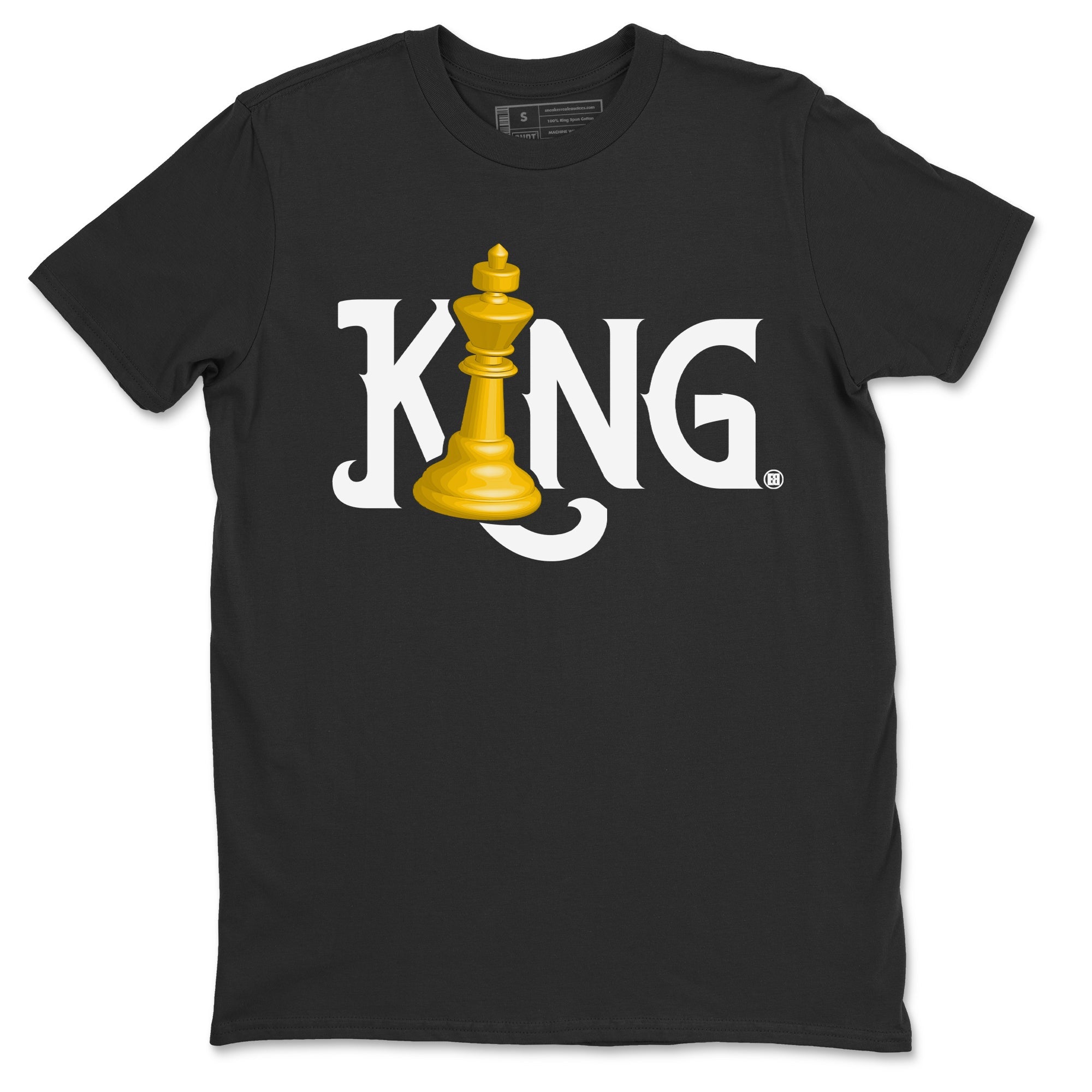 Jordan 1 Taxi Sneaker Matching T-Shirt Chess King Sneaker Tees Jordan 1 Taxi Sneaker Release Tees Crew Neck Tees