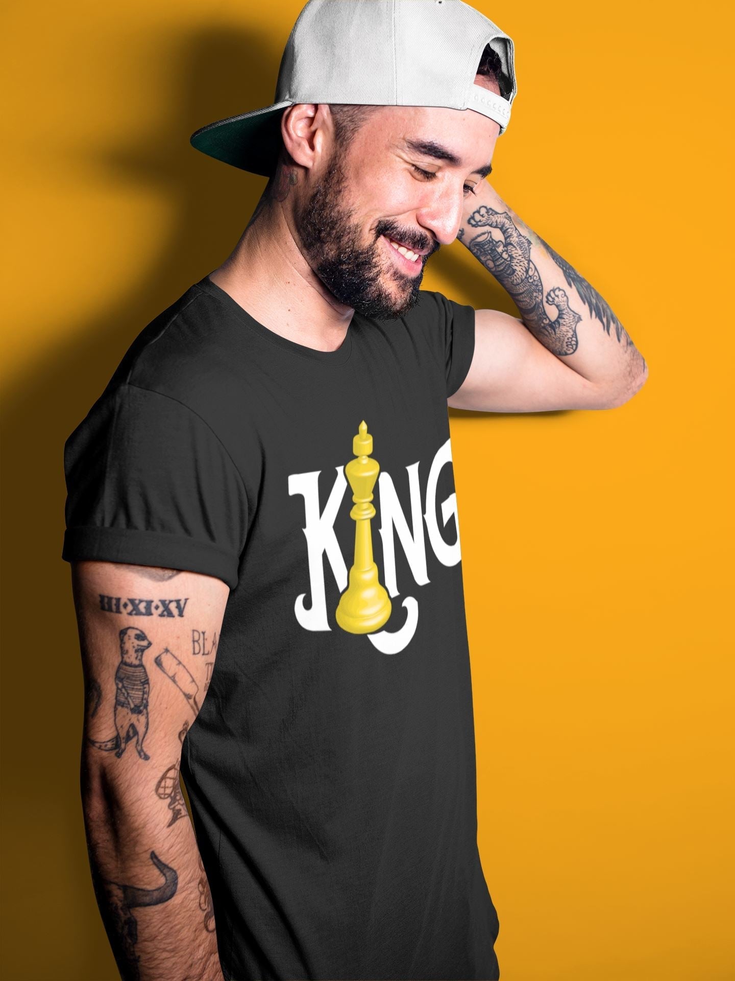 Jordan 1 Taxi Sneaker Matching T-Shirt Chess King Sneaker Tees Jordan 1 Taxi Sneaker Release Tees Crew Neck Tees
