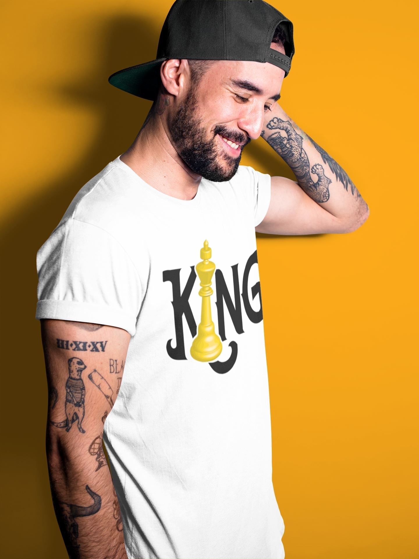 Jordan 1 Taxi Sneaker Matching T-Shirt Chess King Sneaker Tees Jordan 1 Taxi Sneaker Release Tees Crew Neck Tees