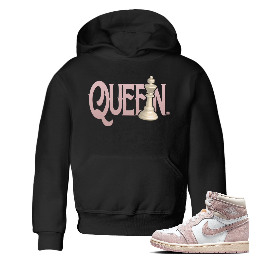 Air Jordan 1 Washed Pink Sneaker Match Tees Chess Queen Streetwear Sneaker Shirt Air Jordan 1 High OG WMNS Washed Pink Sneaker Release Tees Kids Shirts Black 1
