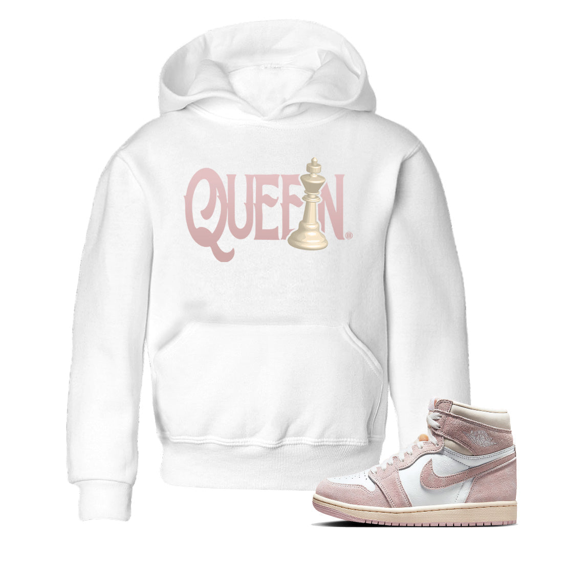 Air Jordan 1 Washed Pink Sneaker Match Tees Chess Queen Streetwear Sneaker Shirt Air Jordan 1 High OG WMNS Washed Pink Sneaker Release Tees Kids Shirts White 1