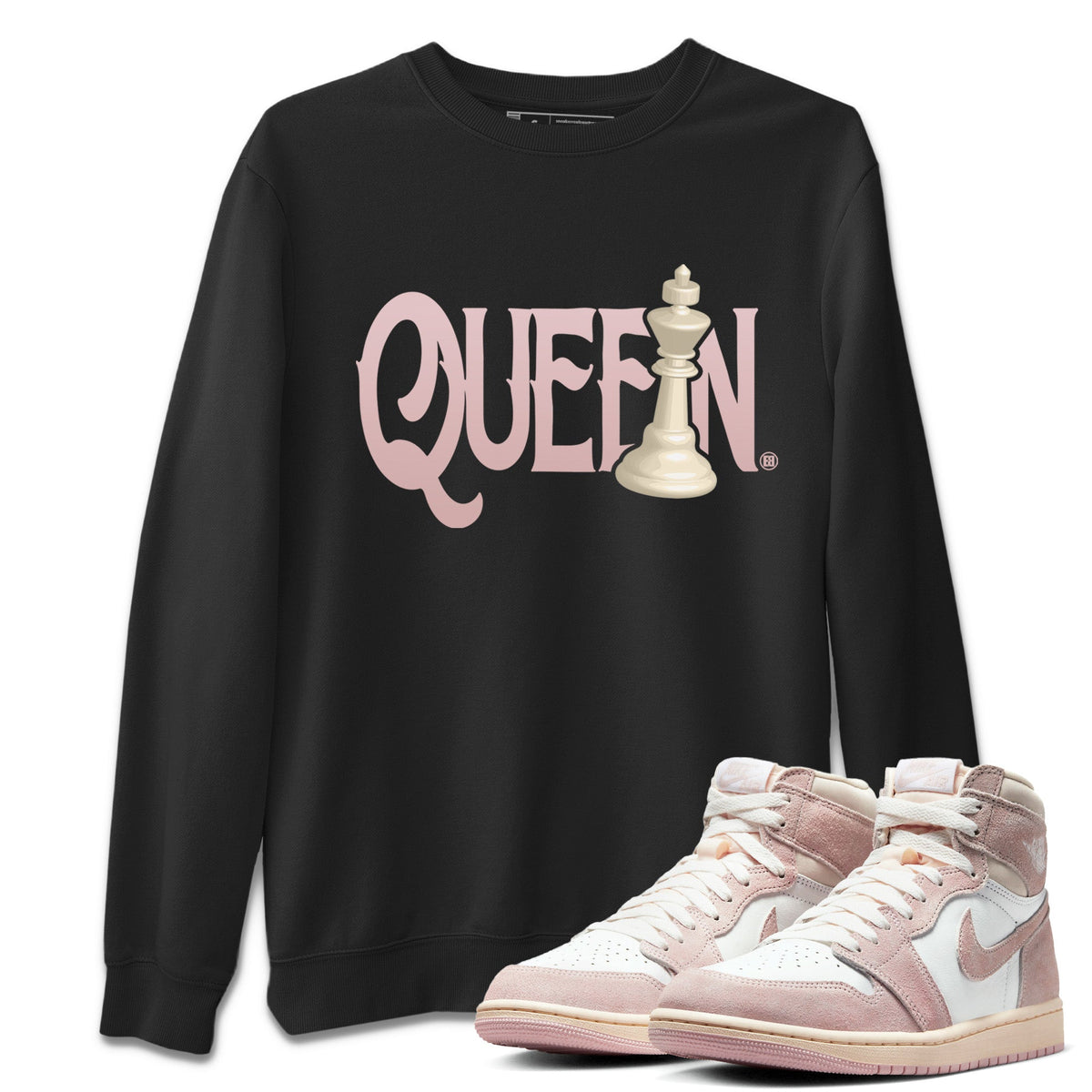 Air Jordan 1 Washed Pink Sneaker Match Tees Chess Queen Streetwear Sneaker Shirt Air Jordan 1 High OG WMNS Washed Pink Sneaker Release Tees Unisex Shirts Black 1