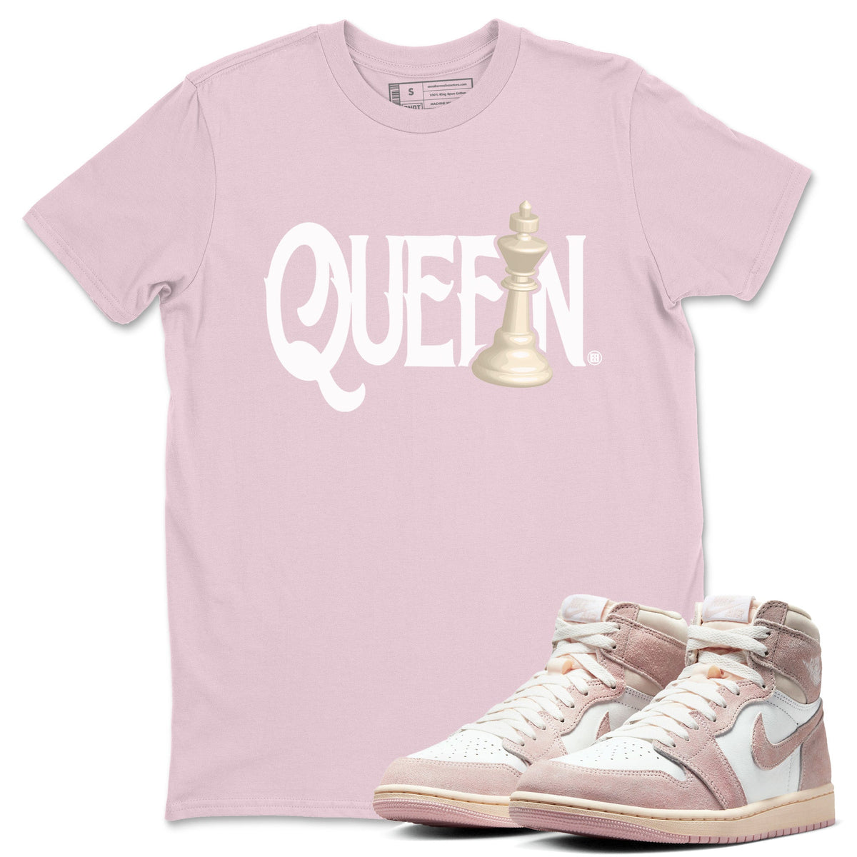 Air Jordan 1 Washed Pink Sneaker Match Tees Chess Queen Streetwear Sneaker Shirt Air Jordan 1 High OG WMNS Washed Pink Sneaker Release Tees Unisex Shirts Pink 1