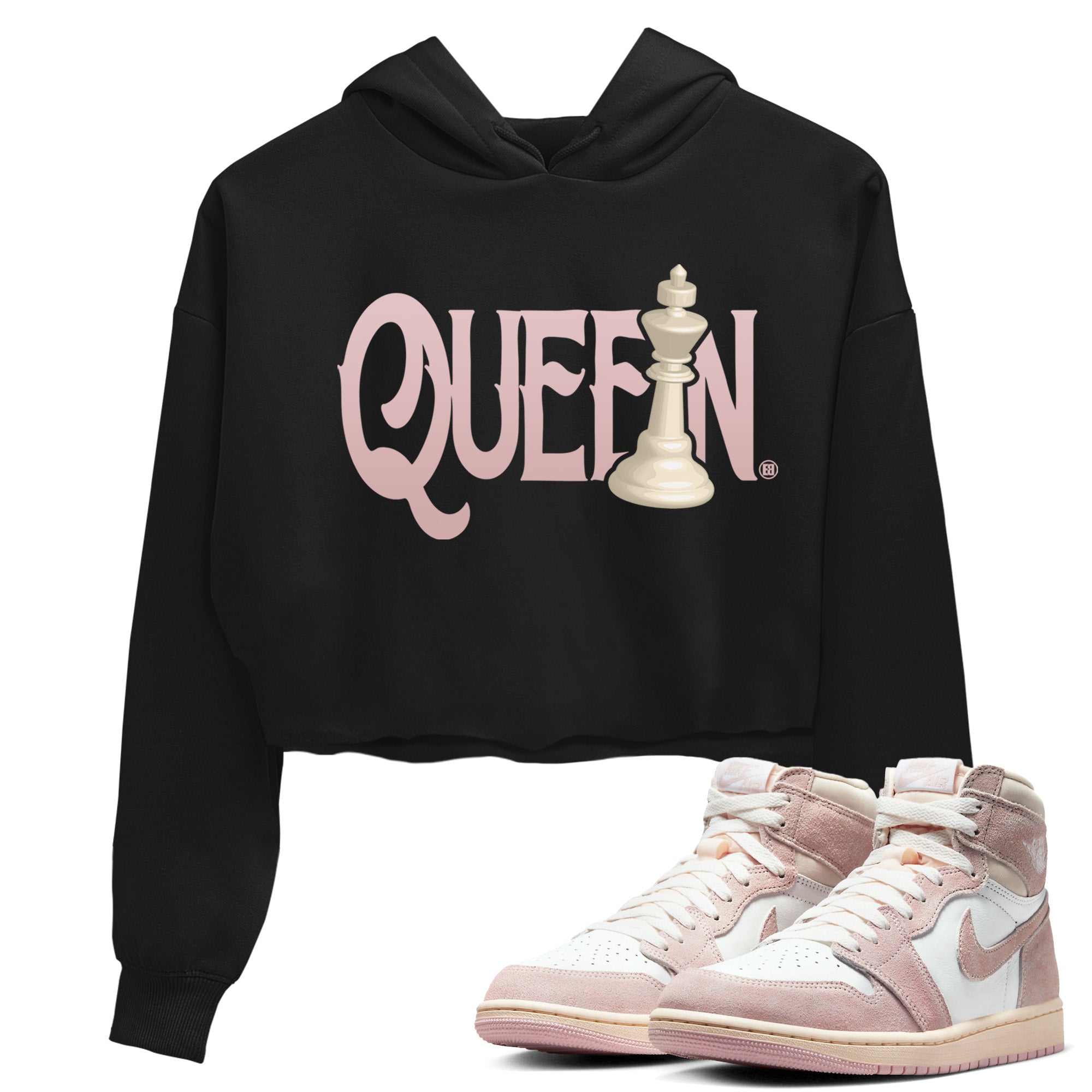 Air Jordan 1 Washed Pink Sneaker Match Tees Chess Queen Streetwear Sneaker Shirt Air Jordan 1 High OG WMNS Washed Pink Sneaker Release Tees Women's Shirts Black 1