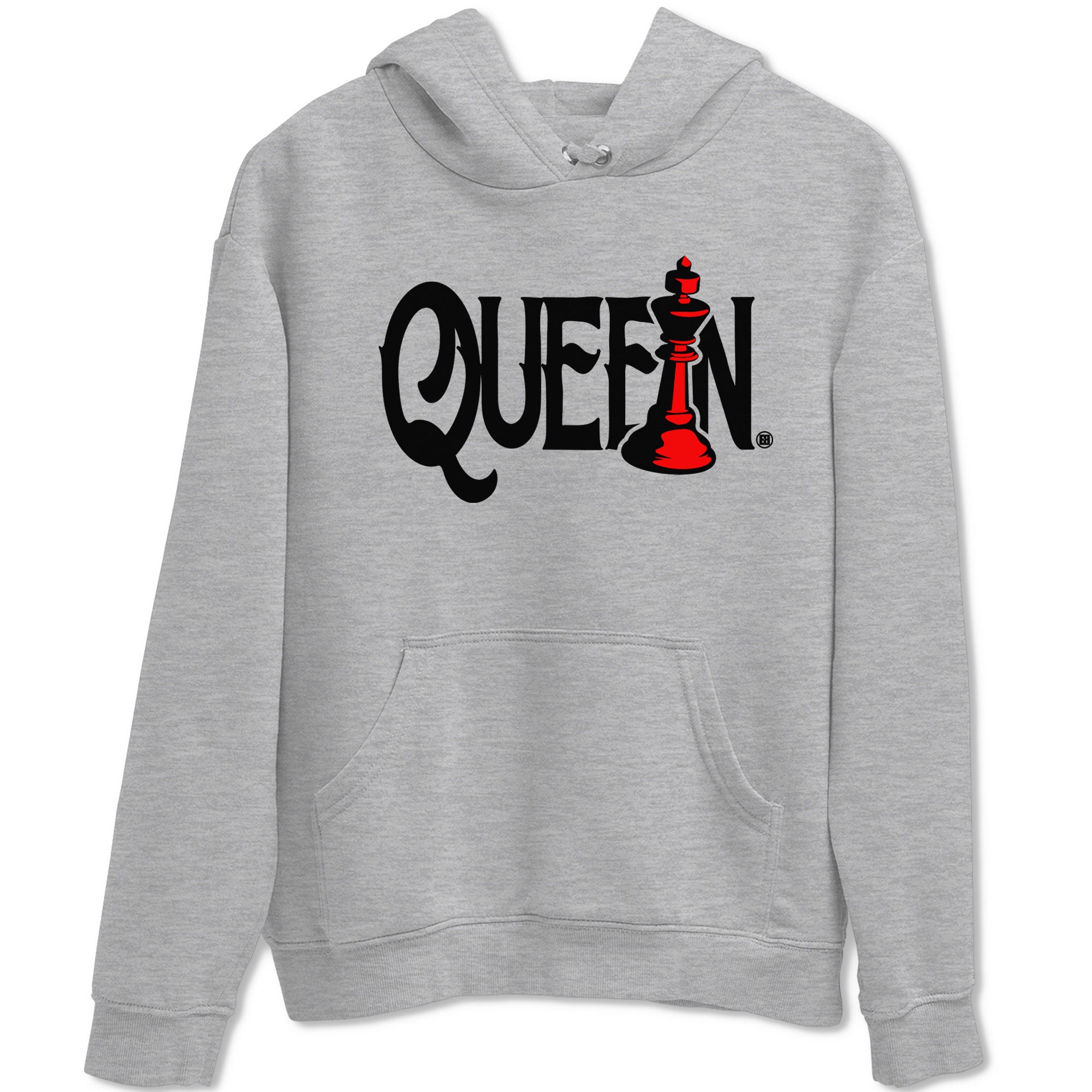 Air Jordan 4 Bred Reimagined shirt to match jordans Chess Queen sneaker shirts AJ4 Bred Reimagined Drip Gear Zone unisex crew neck cotton Heather Grey 2 crew neck shirt