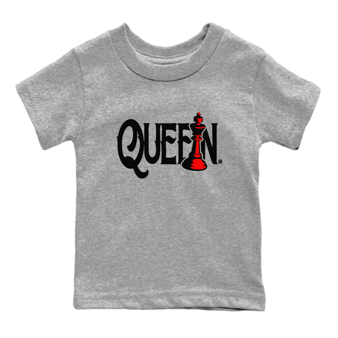 Air Jordan 4 Bred Reimagined shirt to match jordans Chess Queen sneaker shirts AJ4 Bred Reimagined Drip Gear Zone baby toddler Heather Grey 2 cotton Shirt