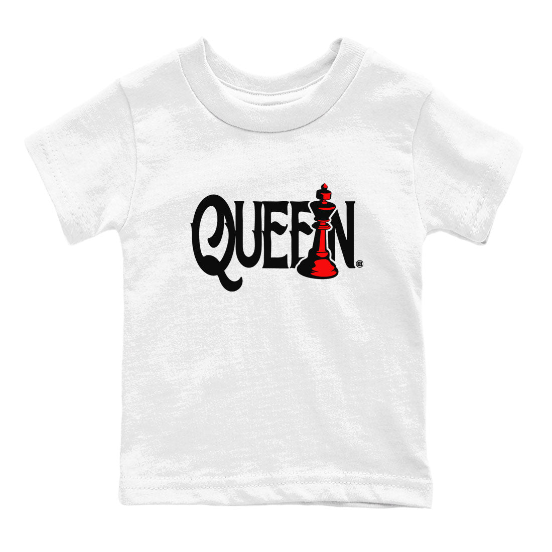 Air Jordan 4 Bred Reimagined shirt to match jordans Chess Queen sneaker shirts AJ4 Bred Reimagined Drip Gear Zone baby toddler White 2 cotton Shirt