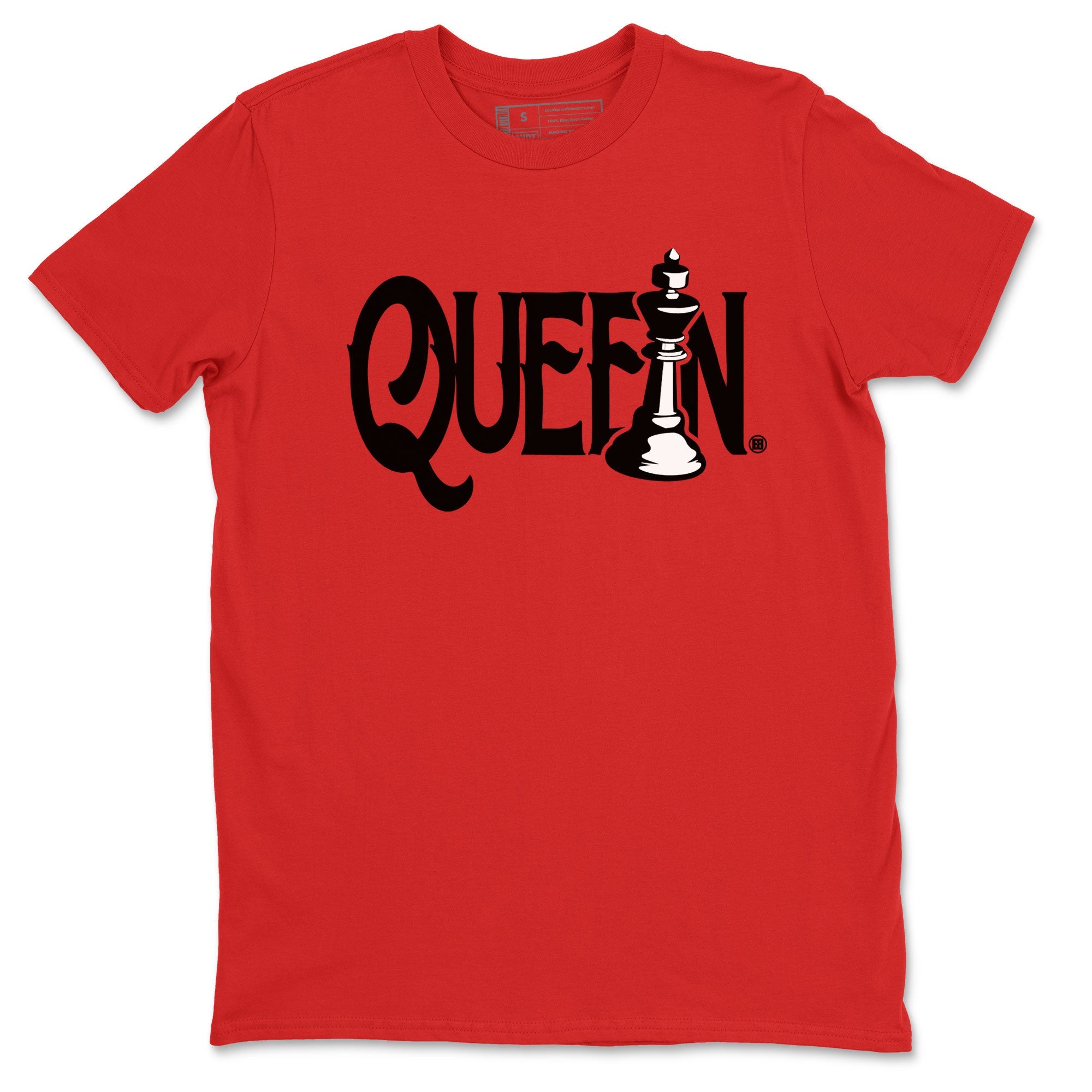 Air Jordan 4 Bred Reimagined shirt to match jordans Chess Queen sneaker shirts AJ4 Bred Reimagined Drip Gear Zone unisex crew neck cotton Red 2 crew neck shirt