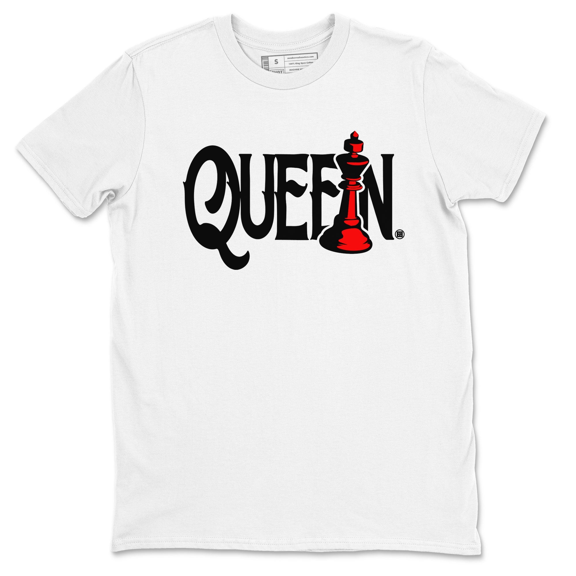 Air Jordan 4 Bred Reimagined shirt to match jordans Chess Queen sneaker shirts AJ4 Bred Reimagined Drip Gear Zone unisex crew neck cotton White 2 crew neck shirt