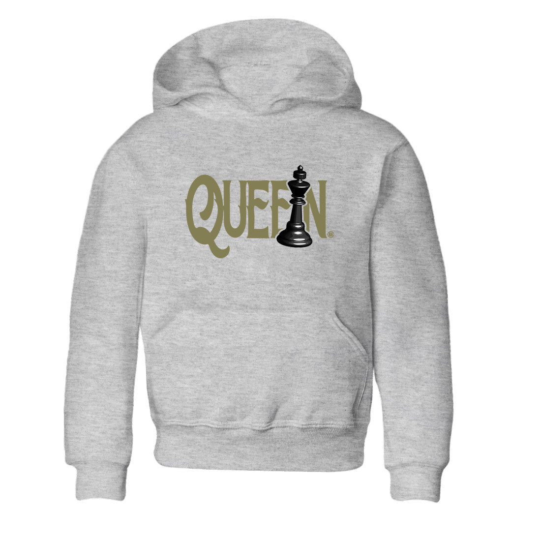 Air Jordan 4 Medium Olive shirt to match jordans streetwear brand Chess Queen sneaker tees 4s Medium Olive Drip Gear Zone Baby Toddler Heather Grey 2 T-Shirt