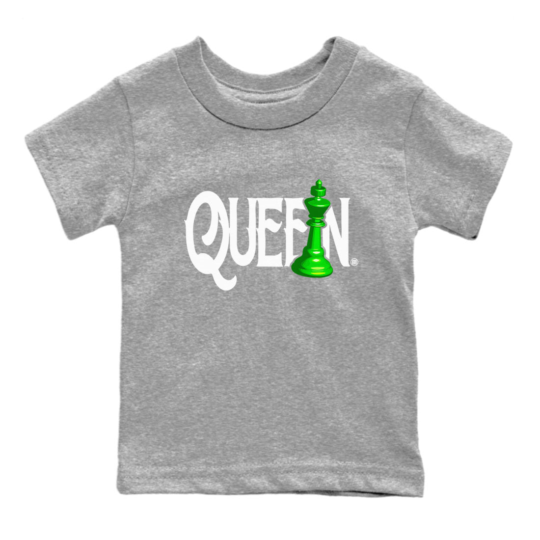Air Jordan 5 Lucky Green shirt to match jordans Chess Queen sneaker match tee AJ5 Lucky Green Drip Gear Zone baby toddler Heather Grey 2 cotton Shirt