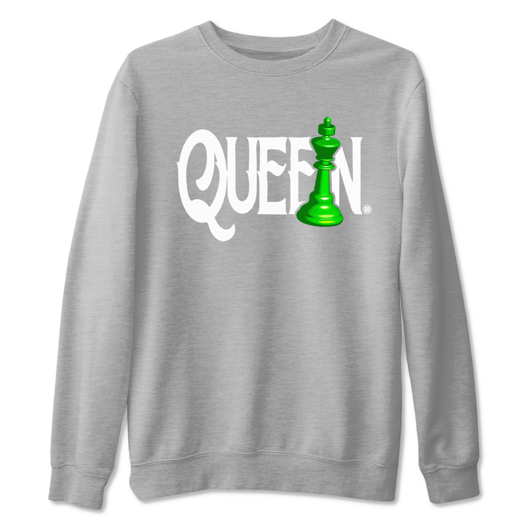 Air Jordan 5 Lucky Green shirt to match jordans Chess Queen sneaker match tee AJ5 Lucky Green Drip Gear Zone unisex cotton Heather Grey 2 crew neck shirt