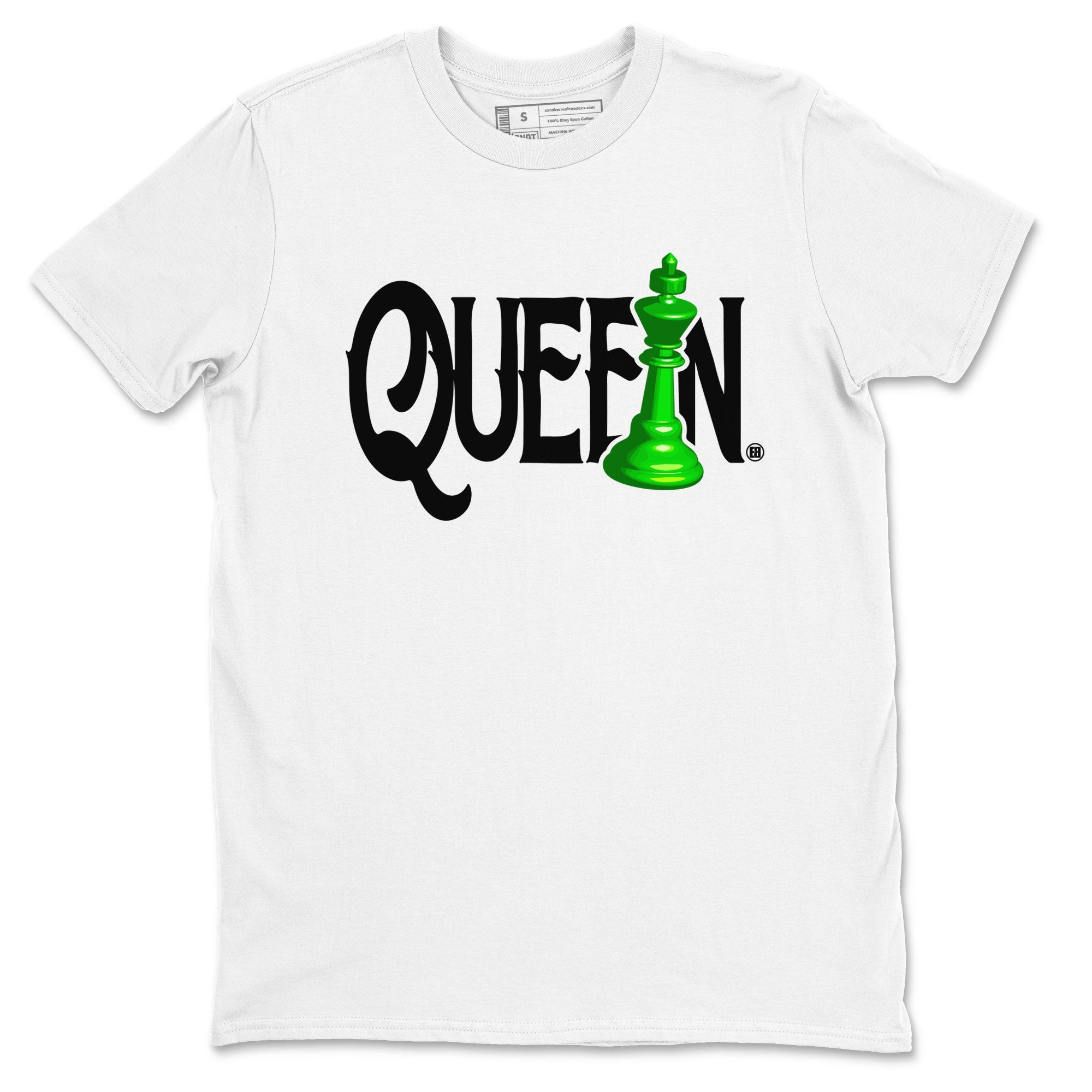 Air Jordan 5 Lucky Green shirt to match jordans Chess Queen sneaker match tee AJ5 Lucky Green Drip Gear Zone unisex cotton White 2 crew neck shirt