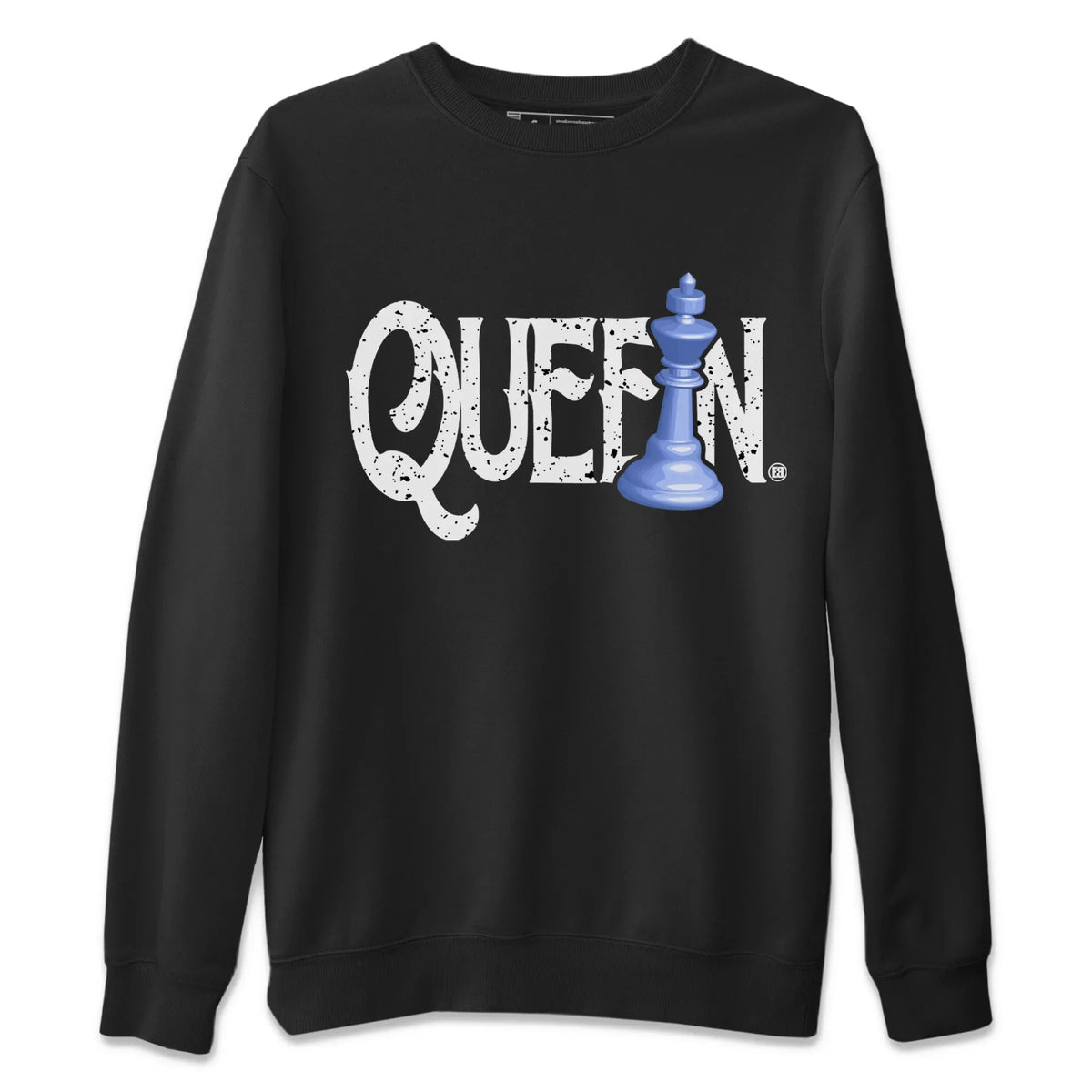 Jordan 5 UNC Sneaker Matching T-Shirt Chess Queen Sneaker Tees Jordan 5 UNC Sneaker Release Tees Crew Neck Tees