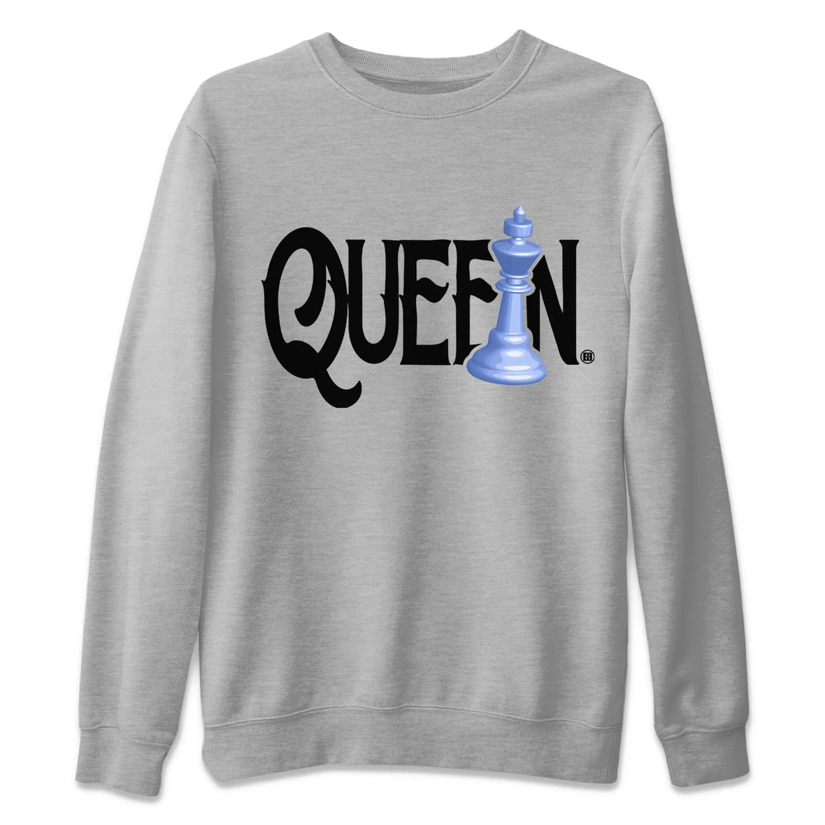 Jordan 5 UNC Sneaker Matching T-Shirt Chess Queen Sneaker Tees Jordan 5 UNC Sneaker Release Tees Crew Neck Tees