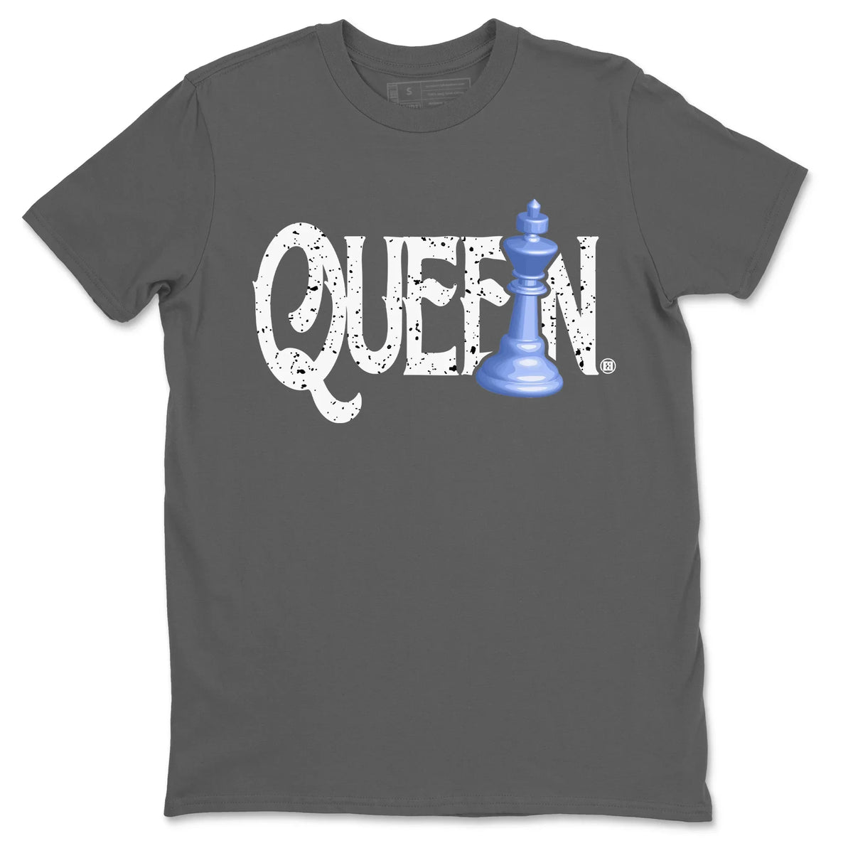 Jordan 5 UNC Sneaker Matching T-Shirt Chess Queen Sneaker Tees Jordan 5 UNC Sneaker Release Tees Crew Neck Tees