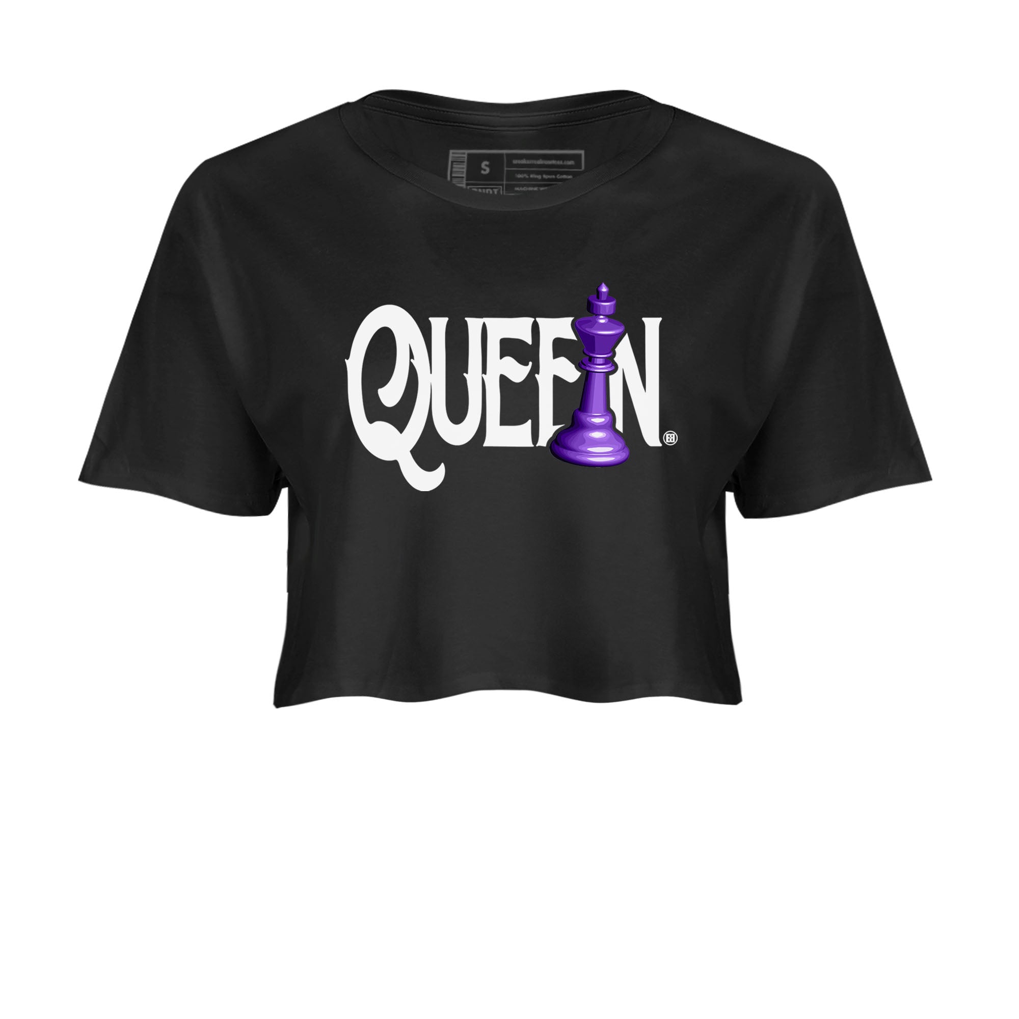 Nike SB Dunk Low Court Purple Shirt To Match Jordans Chess Queen Streetwear Fashion Dunk Low Court Purple Drip Gear Zone Black 2 Women's Crop Tee