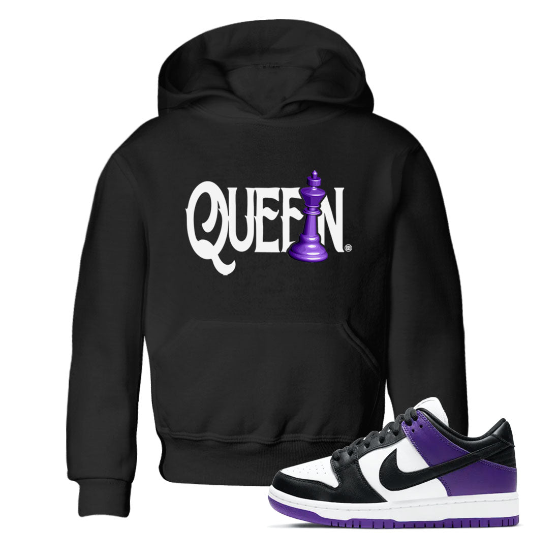 Nike SB Dunk Low Court Purple Shirt To Match Jordans Chess Queen Streetwear Fashion Dunk Low Court Purple Drip Gear Zone baby toddler Black 1 cotton Shirt