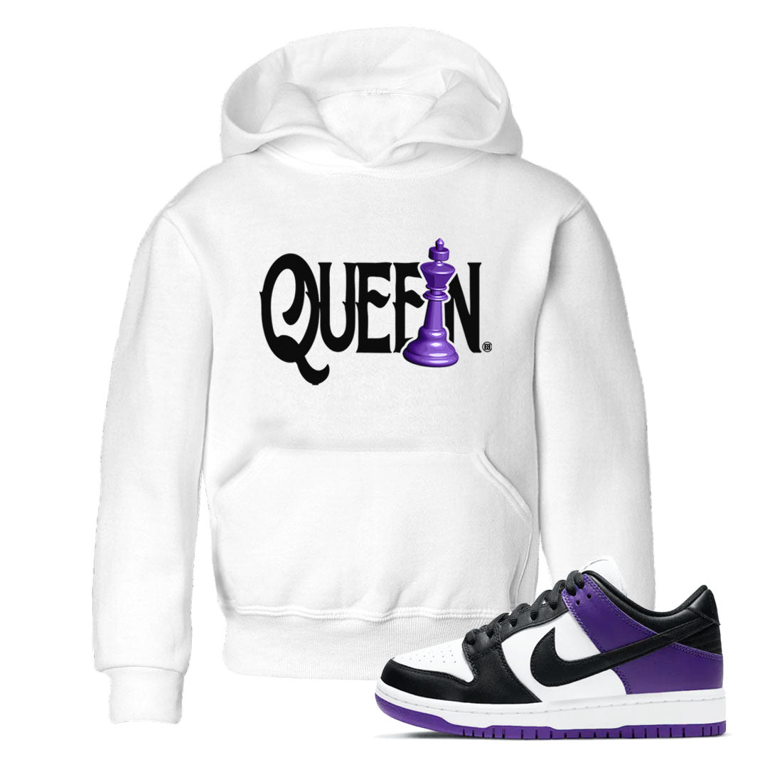 Nike SB Dunk Low Court Purple Shirt To Match Jordans Chess Queen Streetwear Fashion Dunk Low Court Purple Drip Gear Zone baby toddler White 1 cotton Shirt