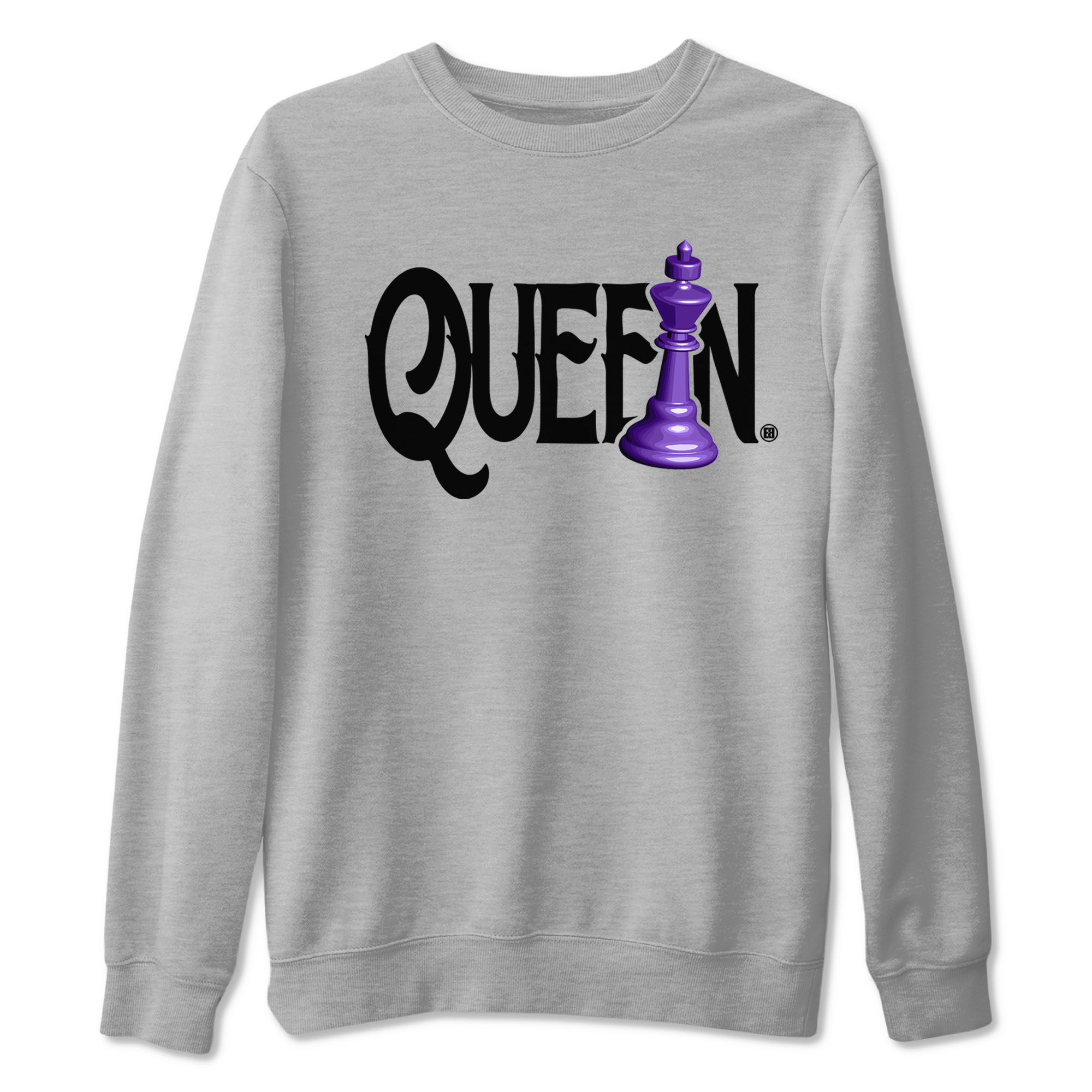 Nike SB Dunk Low Court Purple Shirt To Match Jordans Chess Queen Streetwear Fashion Dunk Low Court Purple Drip Gear Zone unisex crew neck t-shirt Heather Grey 2 crew neck shirt