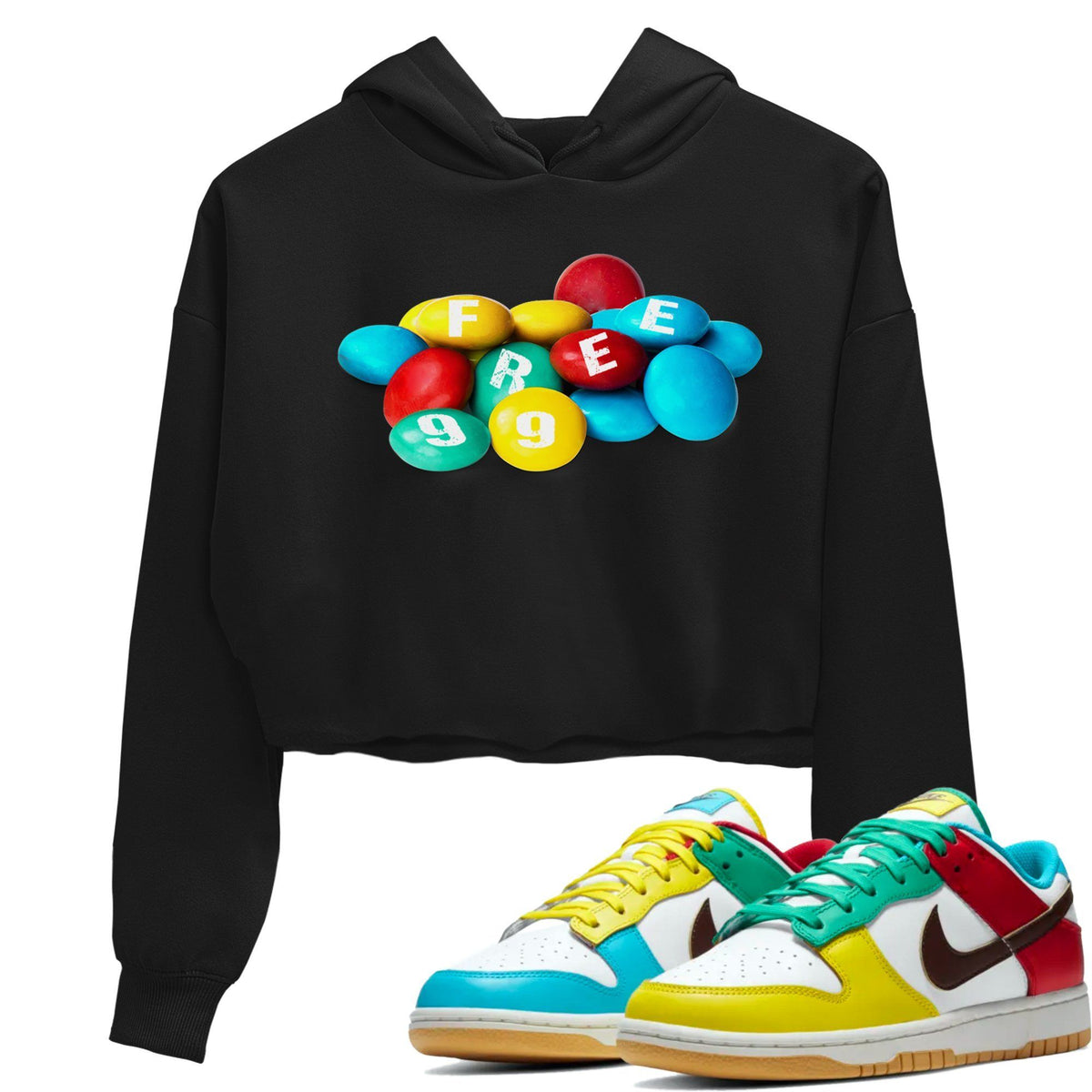 Dunk Free 99 White Sneaker Match Tees Chocolate Candies Sneaker Tees Dunk Free 99 White Jordan to match sneaker T-Shirt Women's Shirts