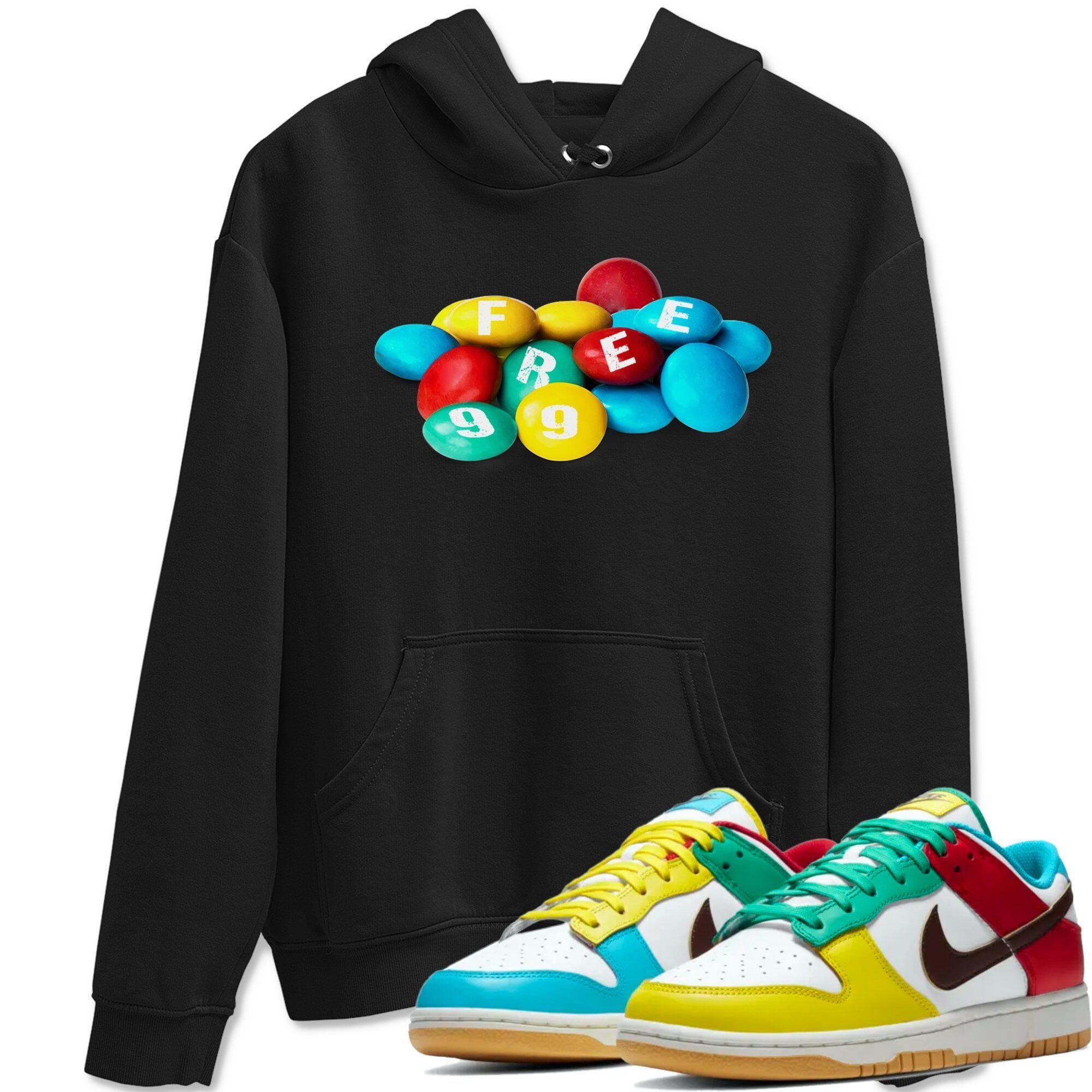 Dunk Free 99 White Sneaker Match Tees Chocolate Candies Sneaker Tees Dunk Free 99 White Jordan to match sneaker T-Shirt Crew Neck Shirts
