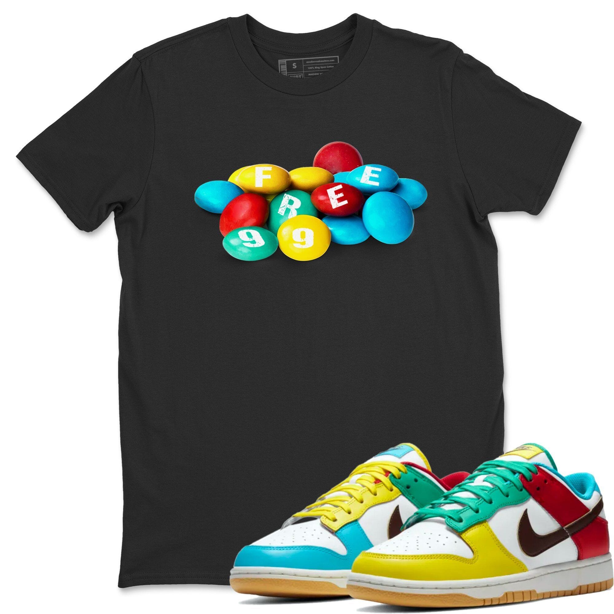 Dunk Free 99 White Sneaker Match Tees Chocolate Candies Sneaker Tees Dunk Free 99 White Jordan to match sneaker T-Shirt Crew Neck Shirts