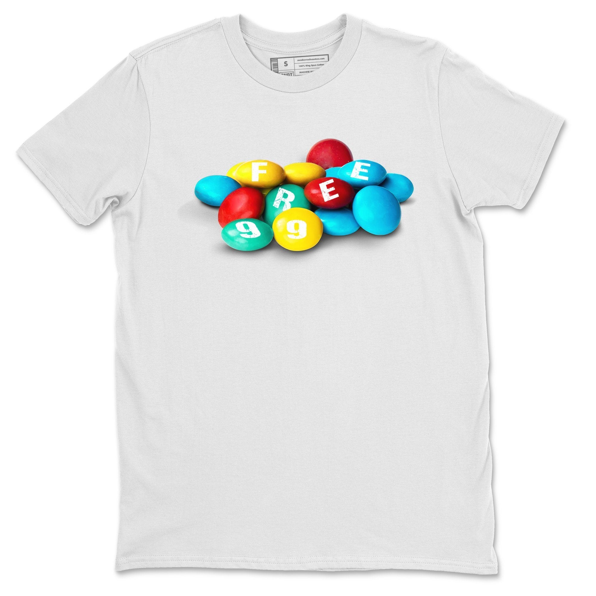 Dunk Free 99 White Sneaker Match Tees Chocolate Candies Sneaker Tees Dunk Free 99 White Jordan to match sneaker T-Shirt Crew Neck Shirts