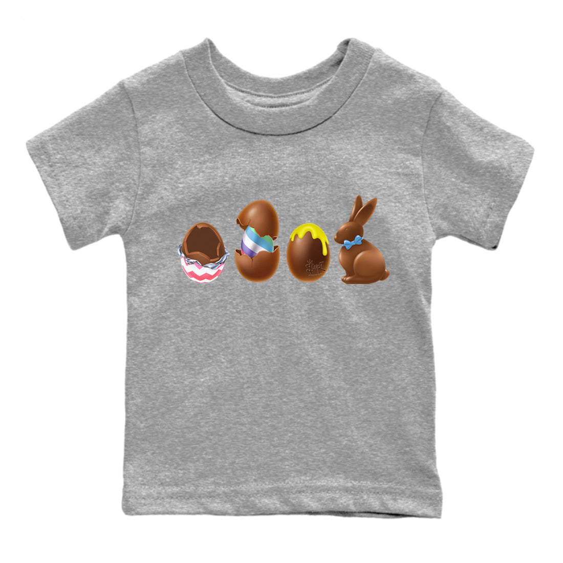 Dunk Easter Candy Sneaker Tees Drip Gear Zone Chocolate Easter Set Sneaker Tees Holiday Easter T-Shirt Shirt Kids Shirts Heather Grey 2