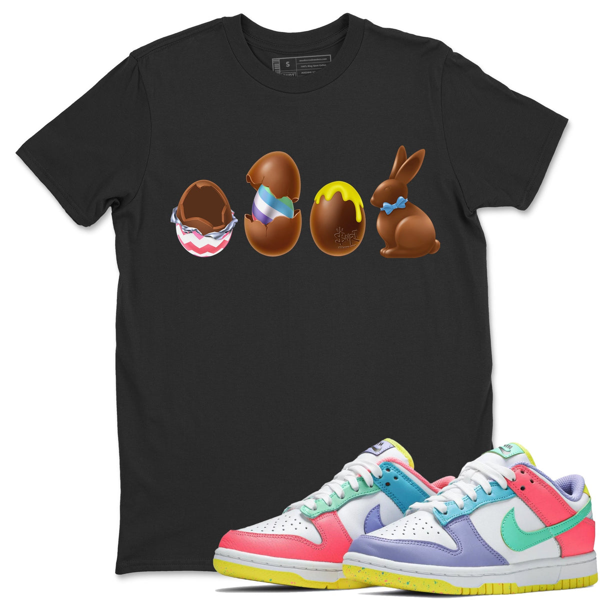 Dunk Easter Candy Sneaker Tees Drip Gear Zone Chocolate Easter Set Sneaker Tees Holiday Easter T-Shirt Shirt Unisex Shirts Black 1