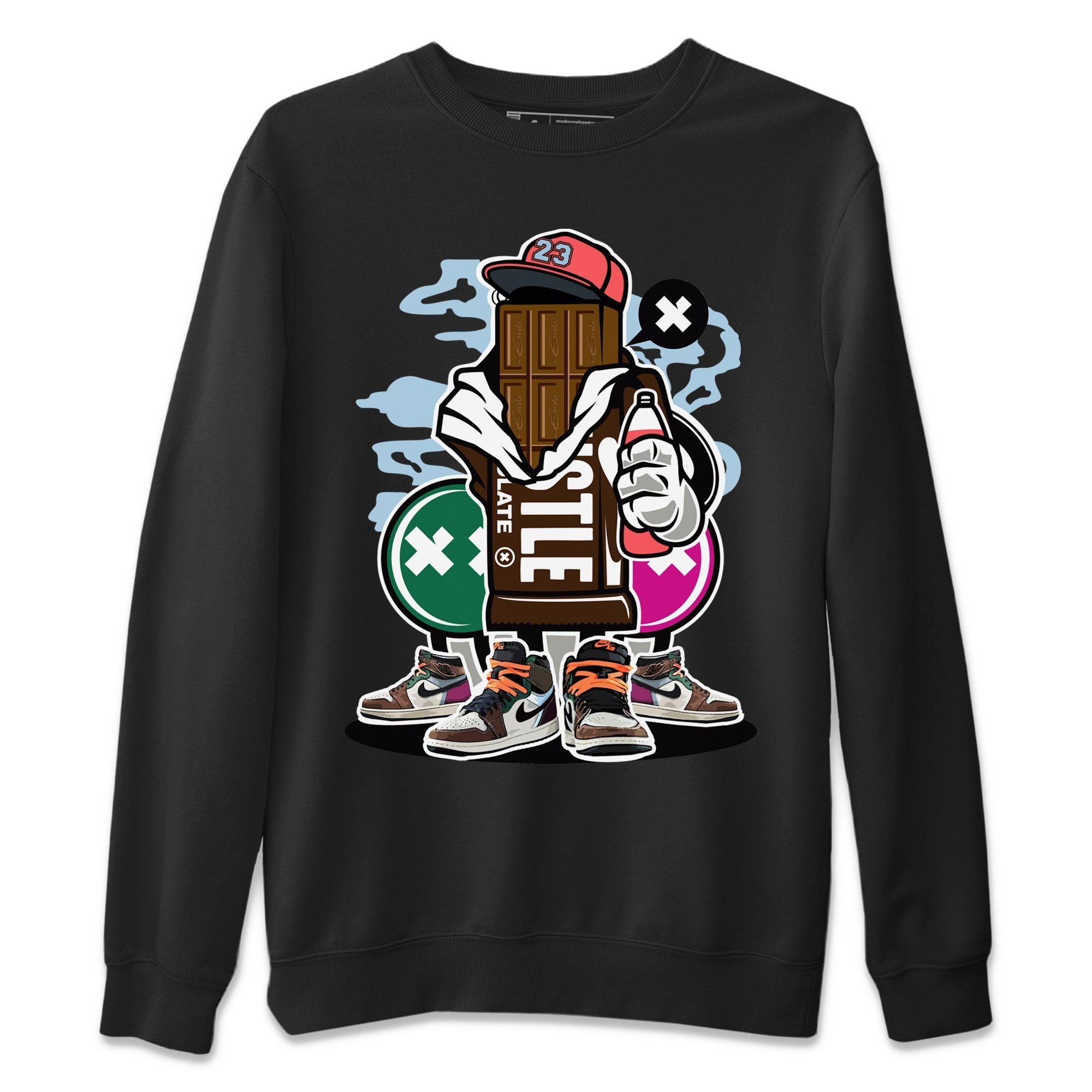 Jordan 1 Hand Crafted Sneaker Matching T-Shirt Chocolate Squad Sneaker Tees Jordan 1 Hand Crafted Sneaker Release Tees Crew Neck Tees