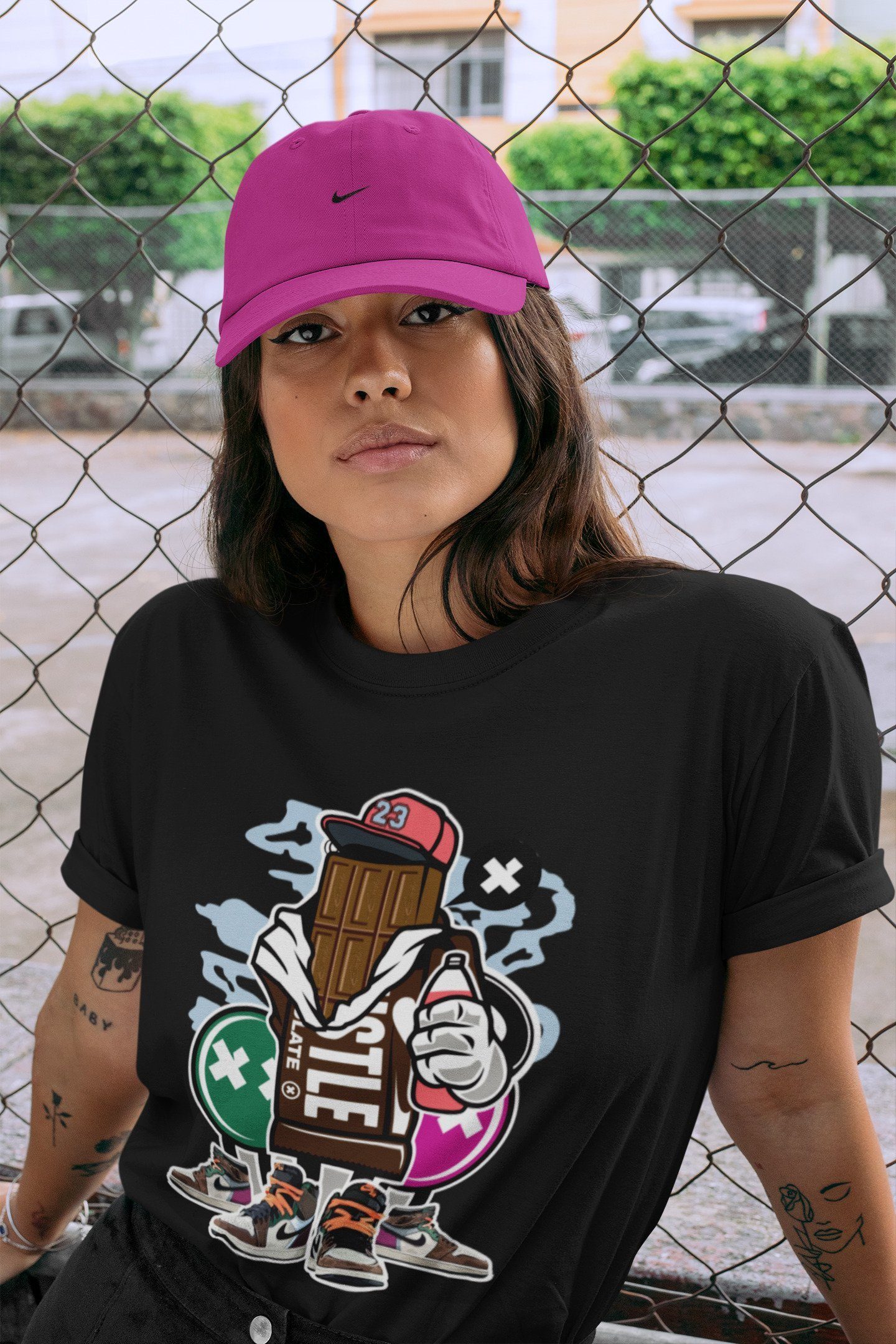 Jordan 1 Hand Crafted Sneaker Matching T-Shirt Chocolate Squad Sneaker Tees Jordan 1 Hand Crafted Sneaker Release Tees Crew Neck Tees