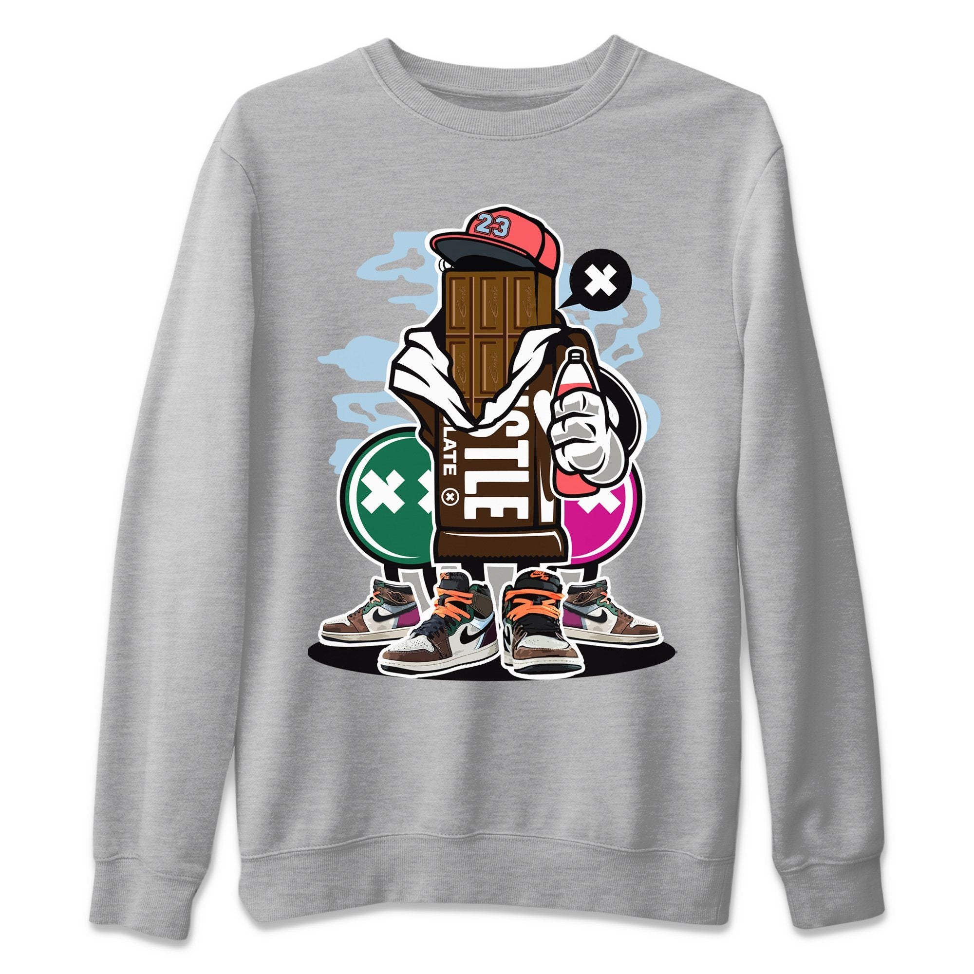 Jordan 1 Hand Crafted Sneaker Matching T-Shirt Chocolate Squad Sneaker Tees Jordan 1 Hand Crafted Sneaker Release Tees Crew Neck Tees