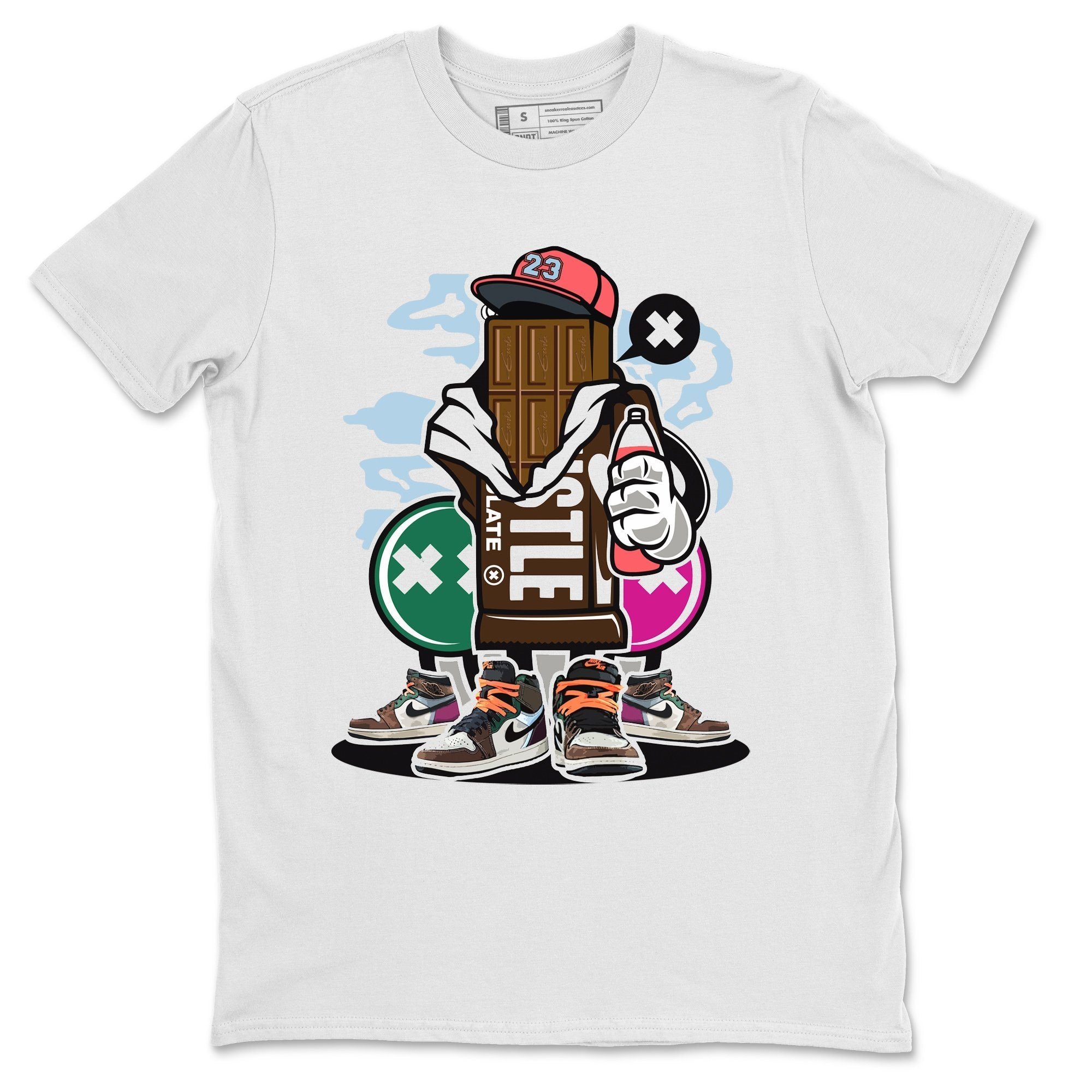Jordan 1 Hand Crafted Sneaker Matching T-Shirt Chocolate Squad Sneaker Tees Jordan 1 Hand Crafted Sneaker Release Tees Crew Neck Tees