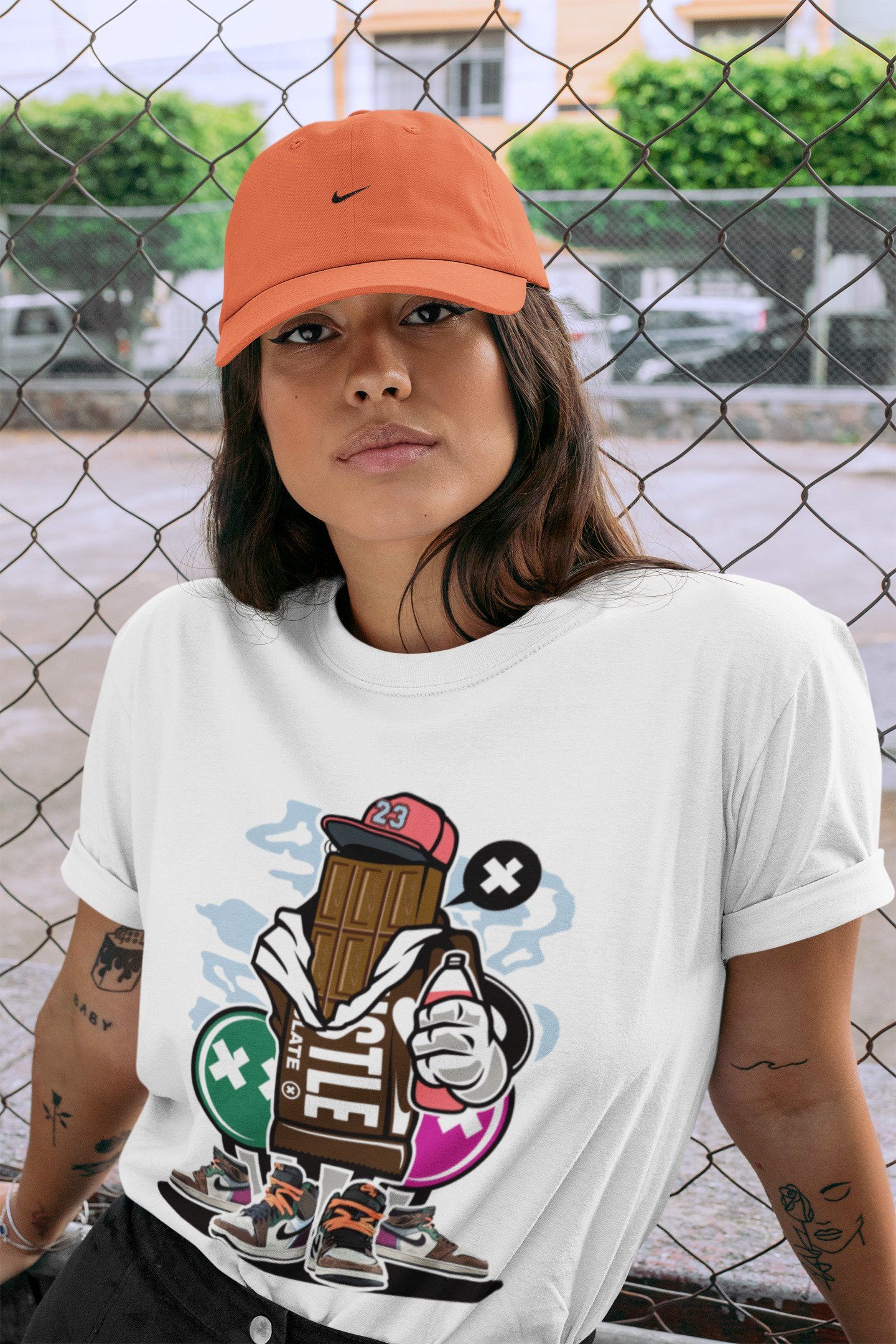 Jordan 1 Hand Crafted Sneaker Matching T-Shirt Chocolate Squad Sneaker Tees Jordan 1 Hand Crafted Sneaker Release Tees Crew Neck Tees