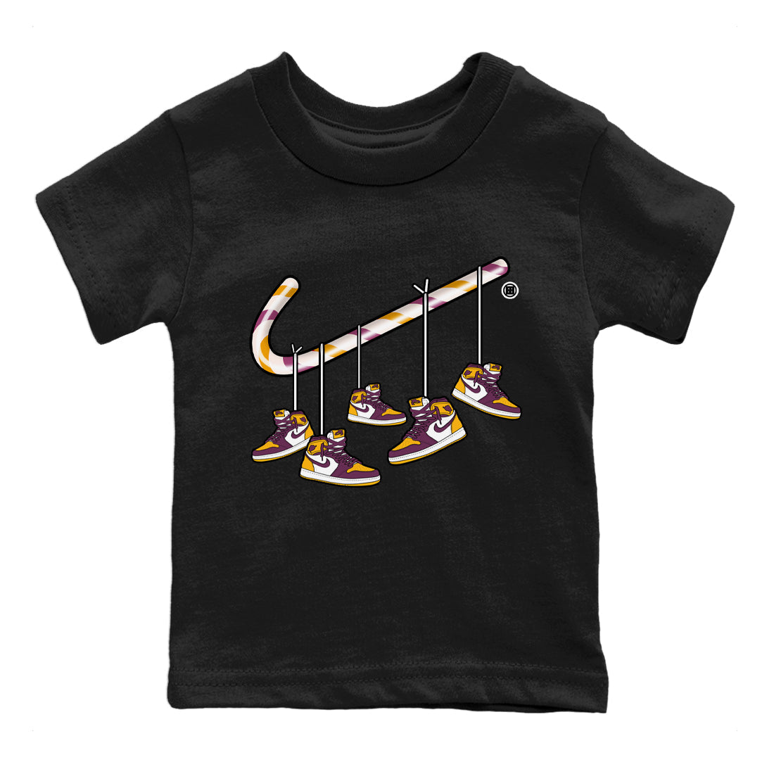 Jordan 1 Brotherhood Sneaker Matching T-Shirt Christmas Candy Cane Sneaker Tees Jordan 1 Brotherhood Sneaker Release Tees Kids Shirts