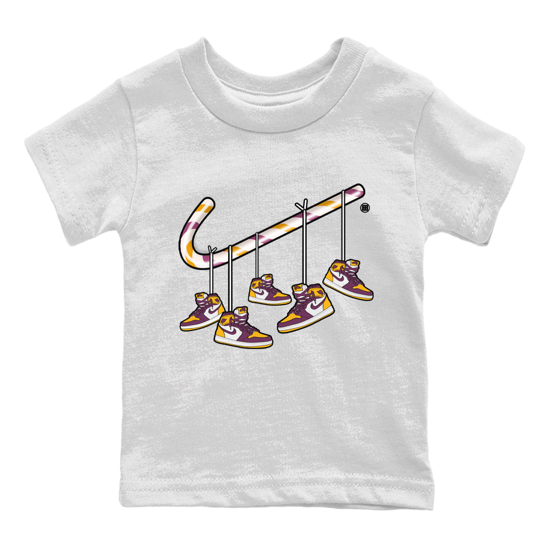 Jordan 1 Brotherhood Sneaker Matching T-Shirt Christmas Candy Cane Sneaker Tees Jordan 1 Brotherhood Sneaker Release Tees Kids Shirts