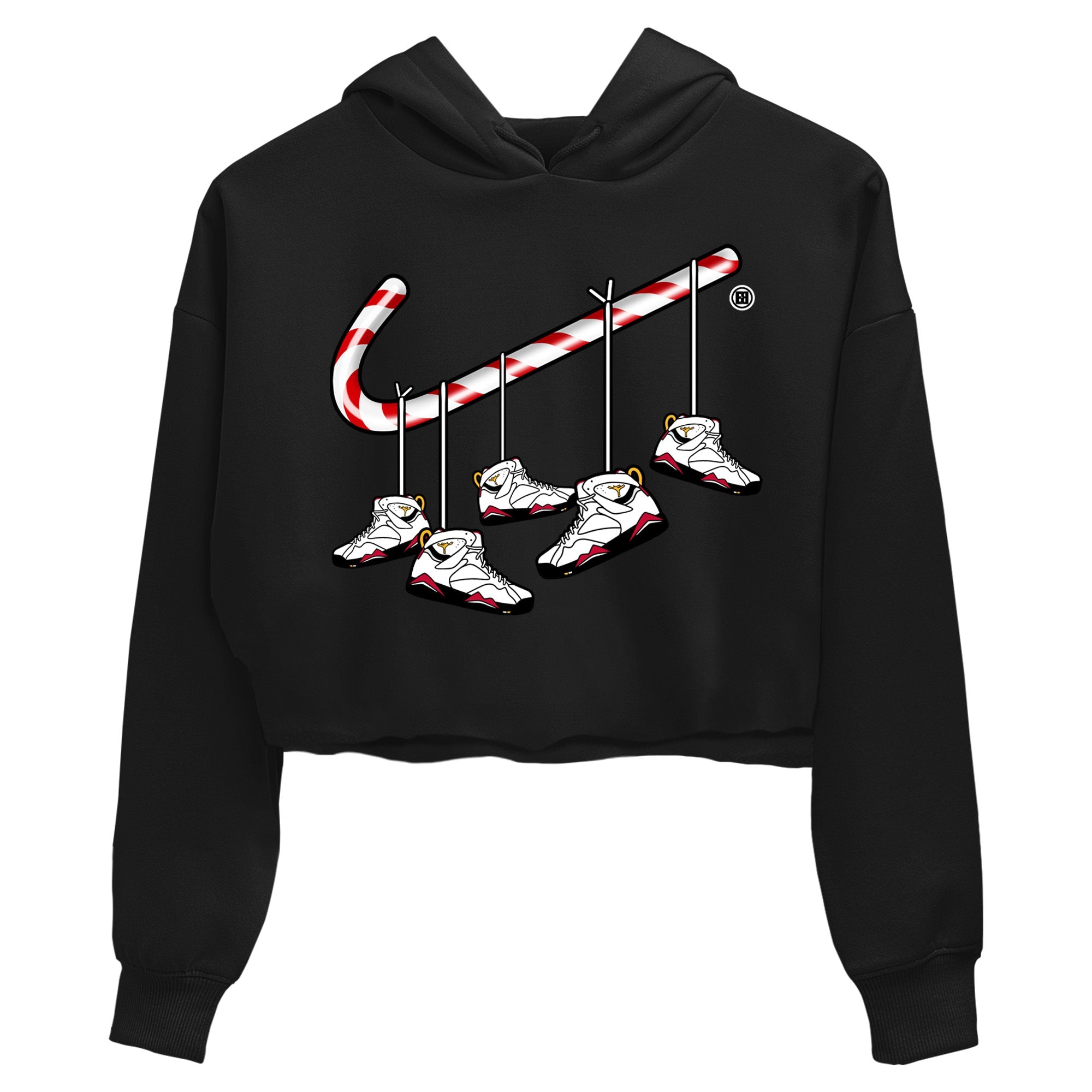 Jordan 7 Cardinal Shirt To Match Jordans Christmas Candy Cane Sneaker Tees Jordan 7 Cardinal Drip Gear Zone Sneaker Matching Clothing Women's Shirts