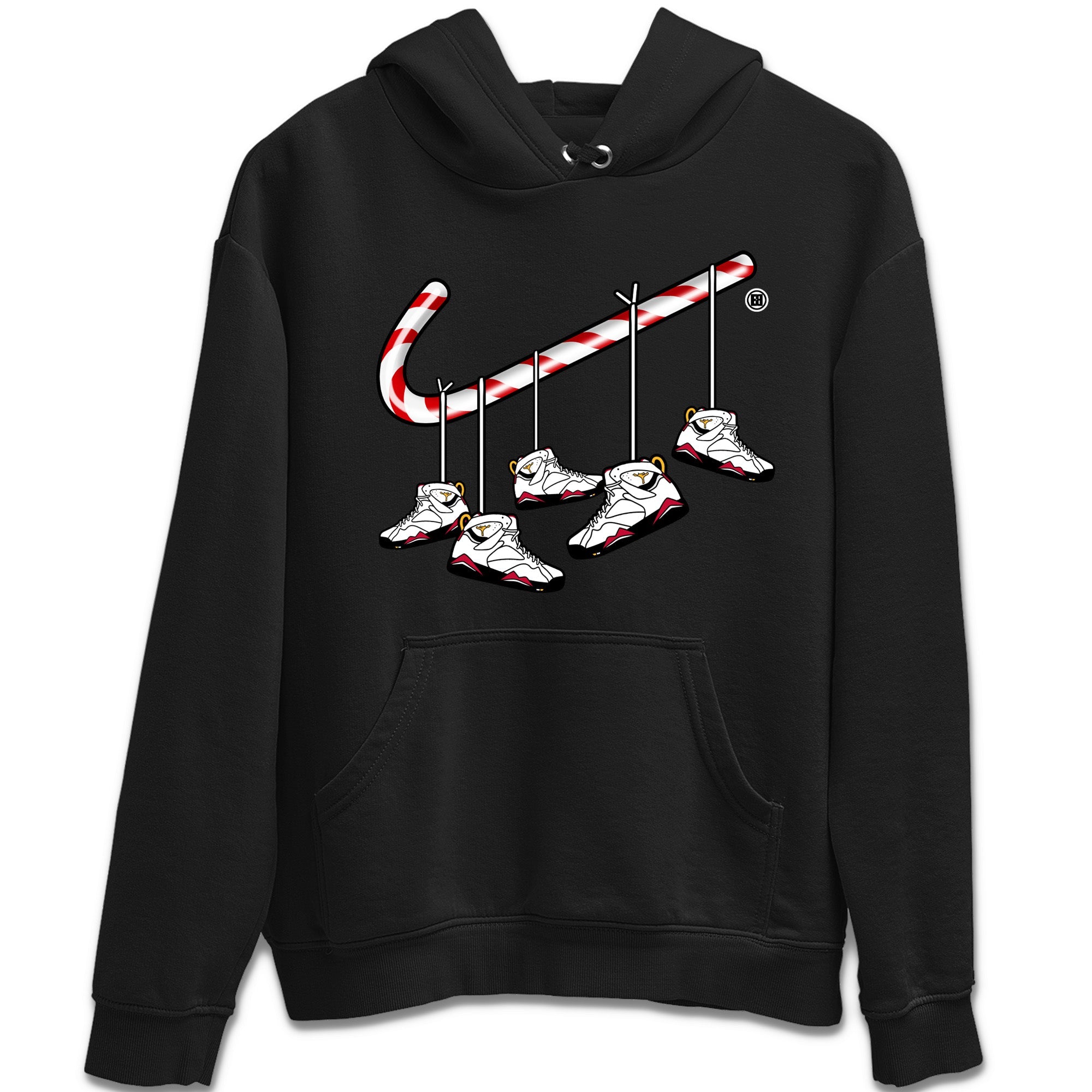 Jordan 7 Cardinal Shirt To Match Jordans Christmas Candy Cane Sneaker Tees Jordan 7 Cardinal Drip Gear Zone Sneaker Matching Clothing Unisex Shirts
