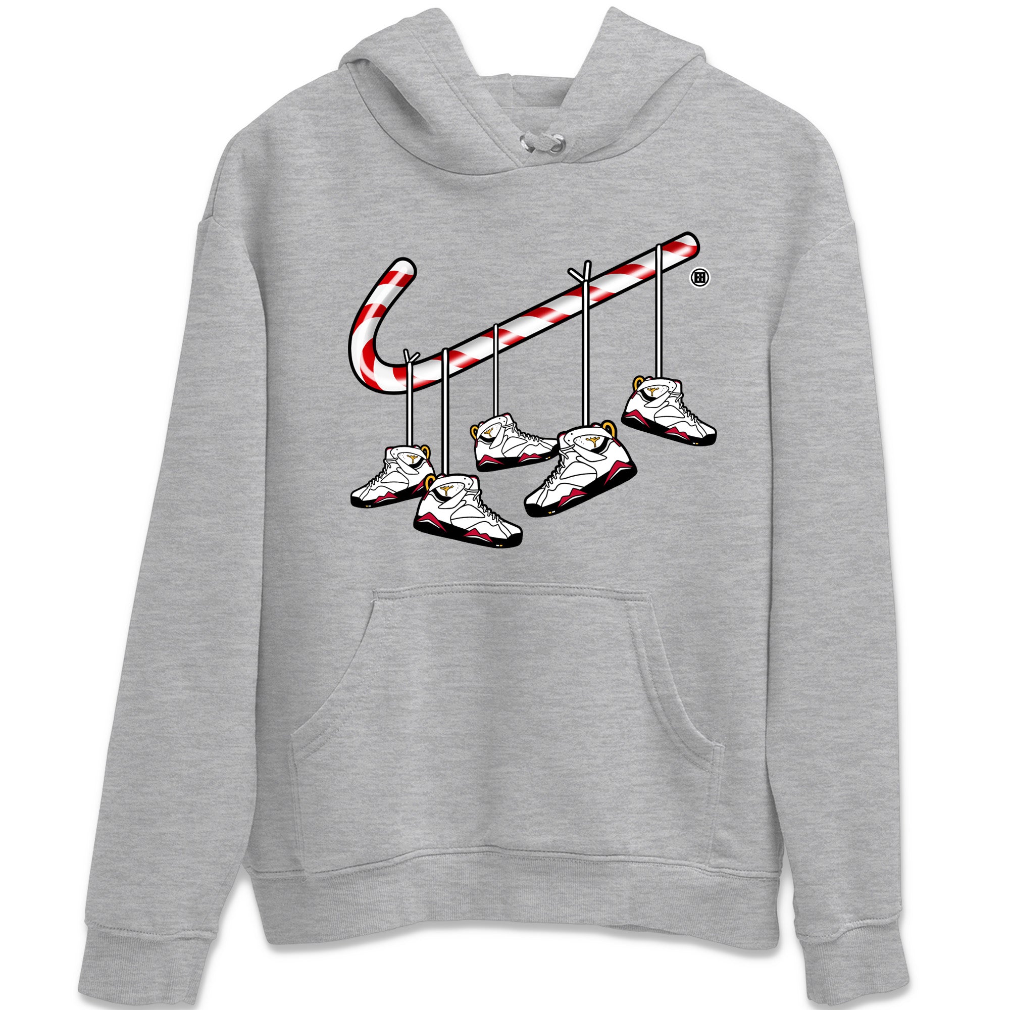 Jordan 7 Cardinal Shirt To Match Jordans Christmas Candy Cane Sneaker Tees Jordan 7 Cardinal Drip Gear Zone Sneaker Matching Clothing Unisex Shirts