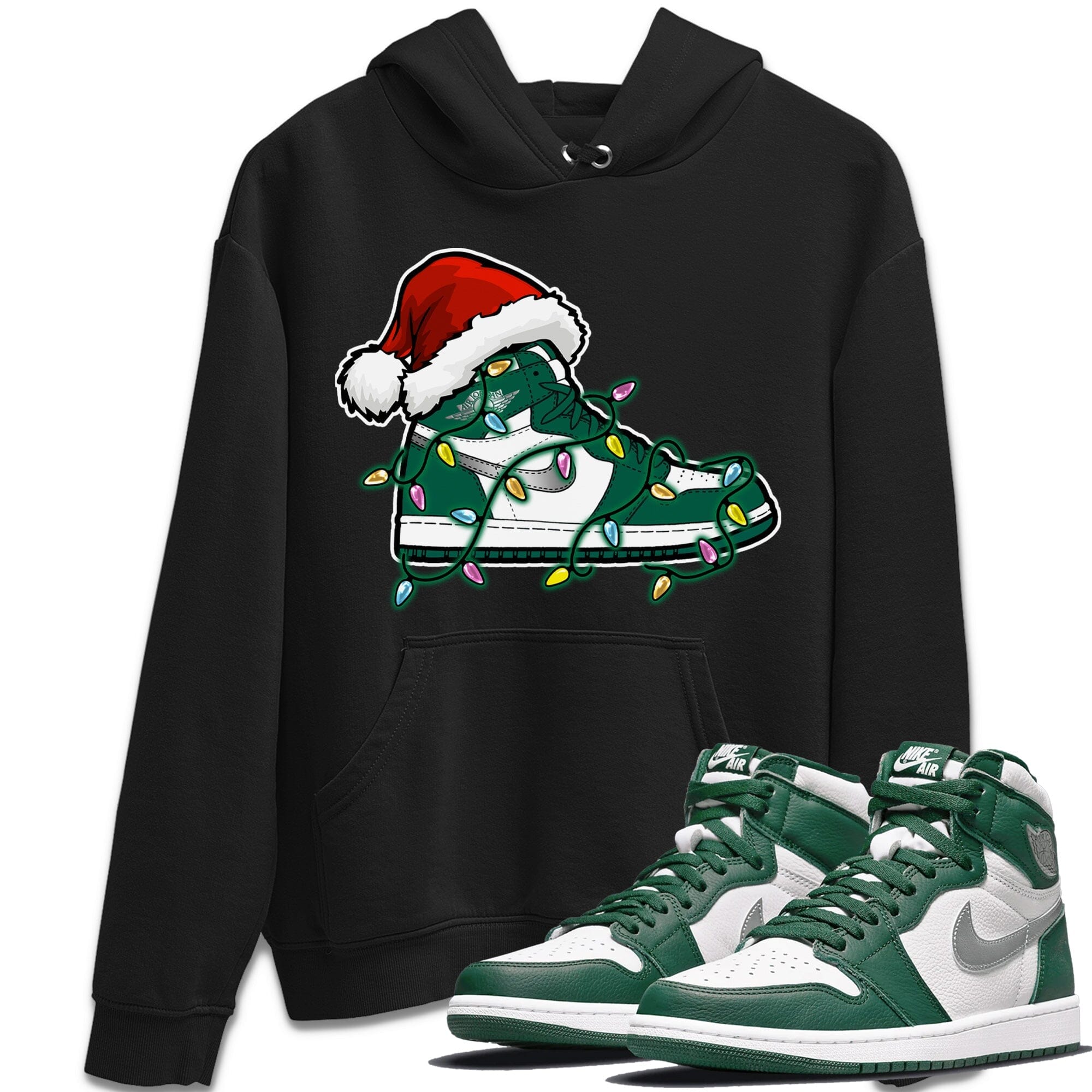 Jordan 1 Gorge Green Sneaker Matching T-Shirt Christmas Light Sneaker Sneaker Tees Jordan 1 Gorge Green Sneaker Release Tees Crew Neck Tees