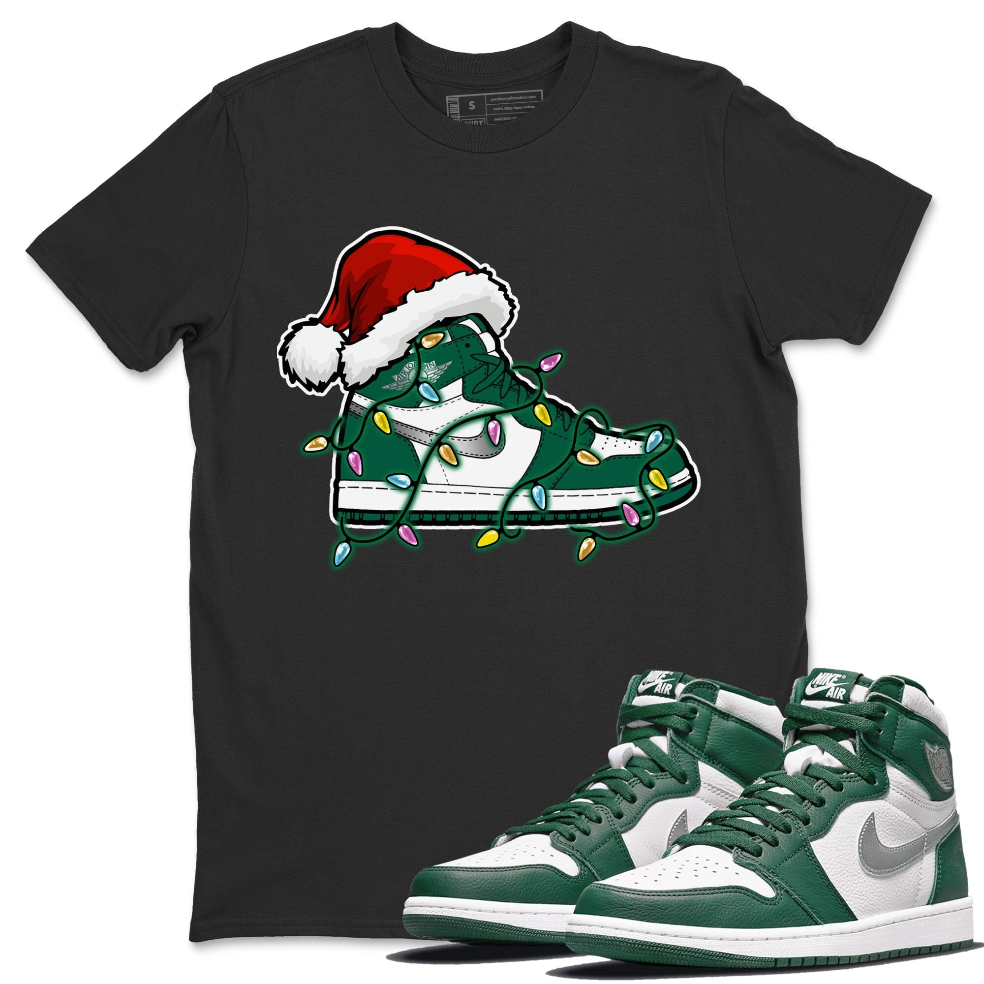 Jordan 1 Gorge Green Sneaker Matching T-Shirt Christmas Light Sneaker Sneaker Tees Jordan 1 Gorge Green Sneaker Release Tees Crew Neck Tees