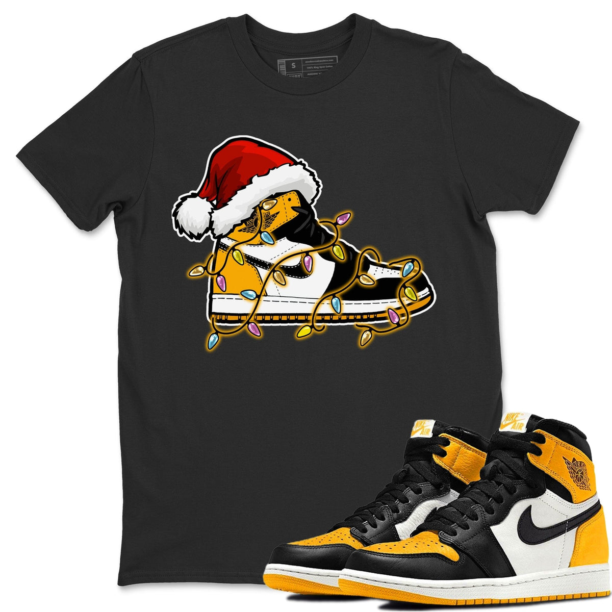 Jordan 1 Taxi Sneaker Matching T-Shirt Christmas Light Sneaker Sneaker Tees Jordan 1 Taxi Sneaker Release Tees Crew Neck Tees