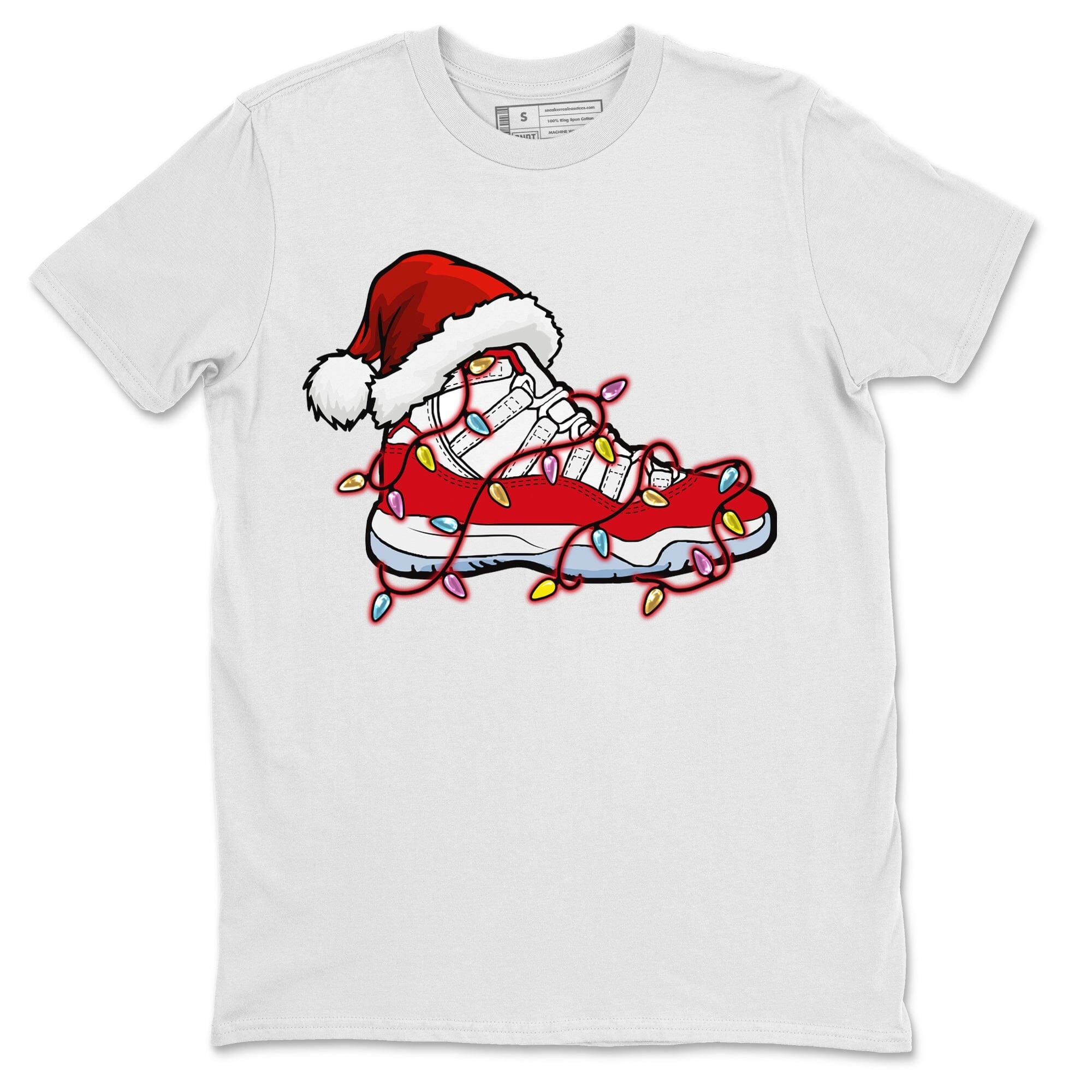 Jordan 11 Cherry Sneaker Matching T-Shirt Christmas Light Sneaker Sneaker Tees Jordan 11 Cherry Sneaker Release Tees Crew Neck Tees